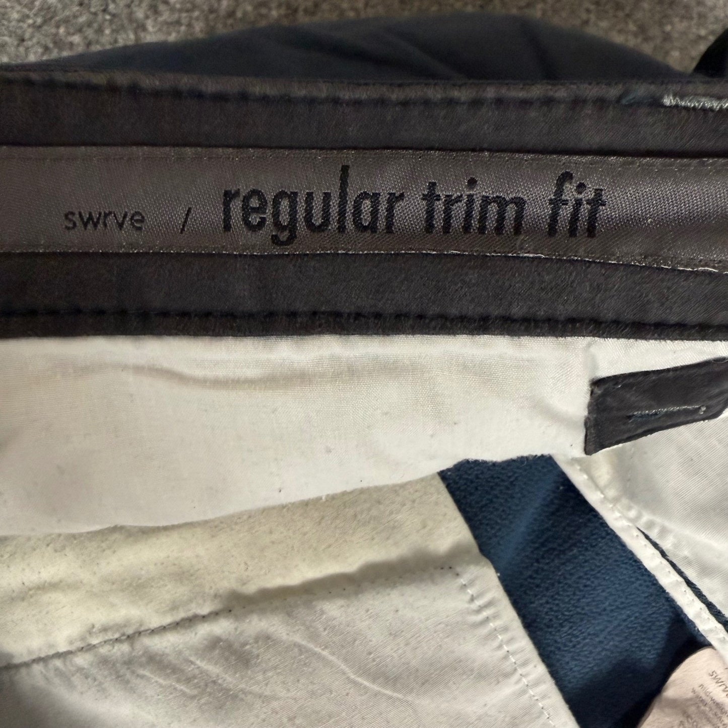 Swrve Regular Trim Fit Trousers Mens 34x32 Water Resistant 4-Way Stretch Pants