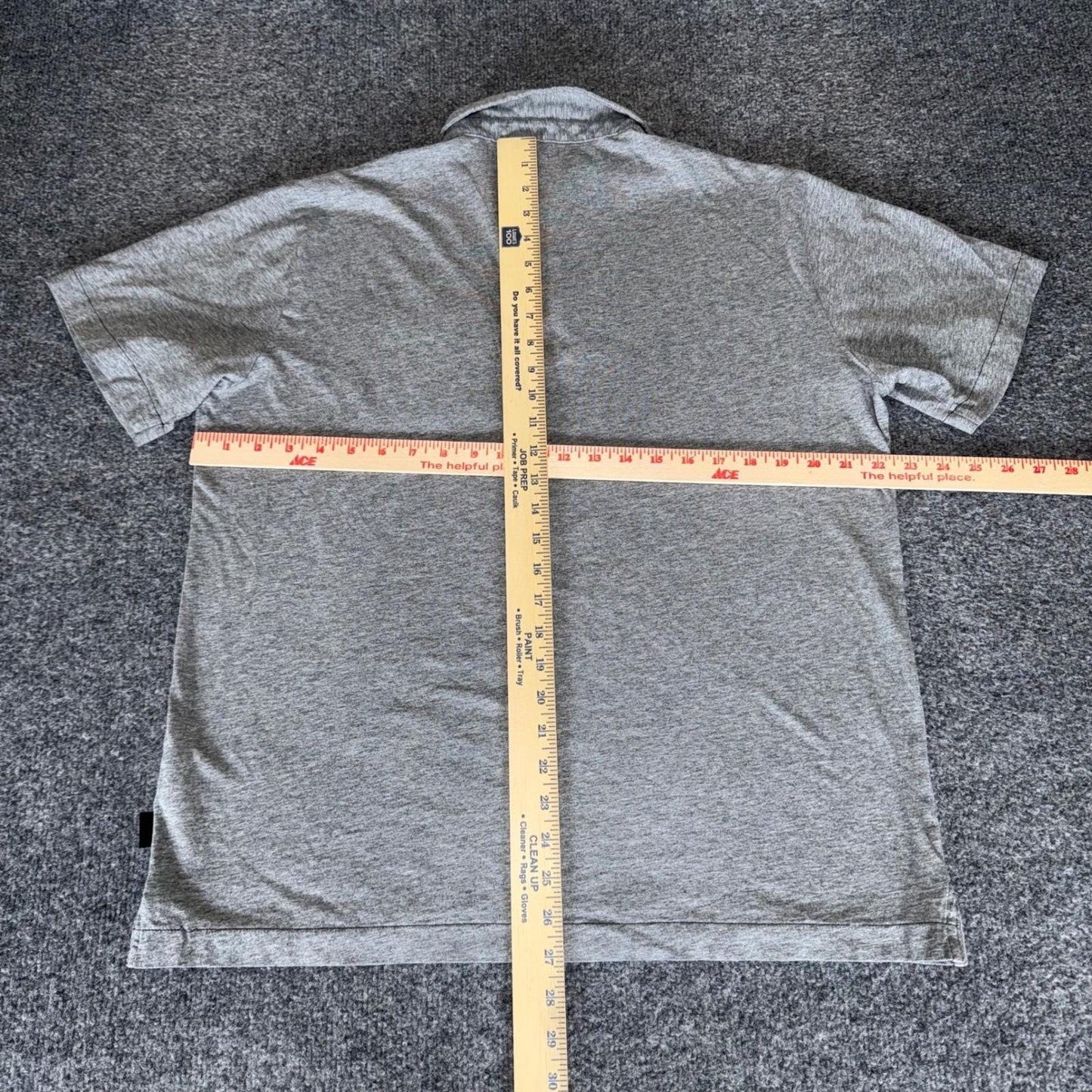 Patagonia Squeaky Clean Polo Shirt Mens Large Gray Organic Cotton Short Sleeve