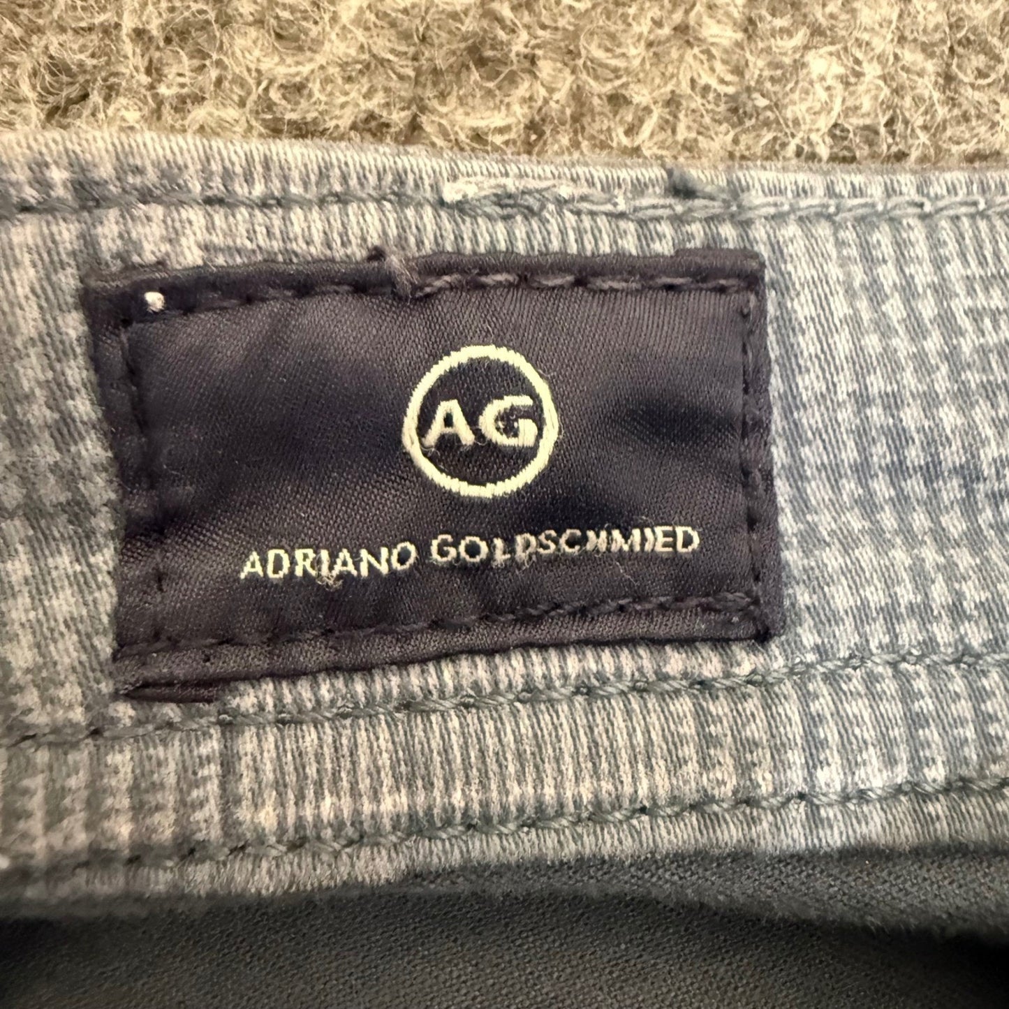 AG Adriano Goldschmied The Tellis Modern Slim Blue Glen Plaid Pants 31x34 Mens