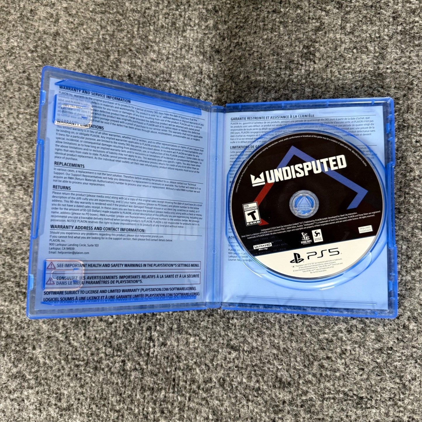 Undisputed Boxing Video Game Sony PlayStation 5 PS5 No Manuel Tested Used
