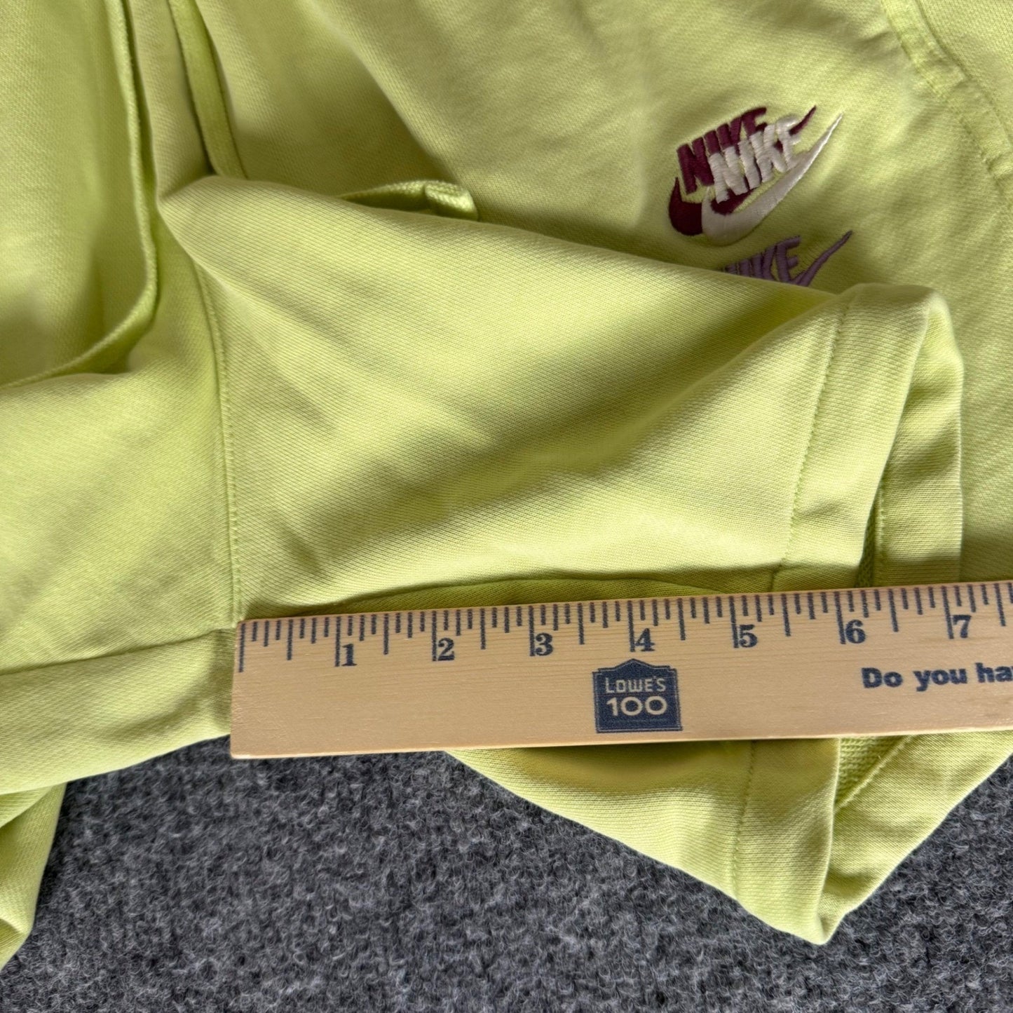 Nike Sportswear Essentials French Terry Shorts Mens Medium Lime Green Athletic