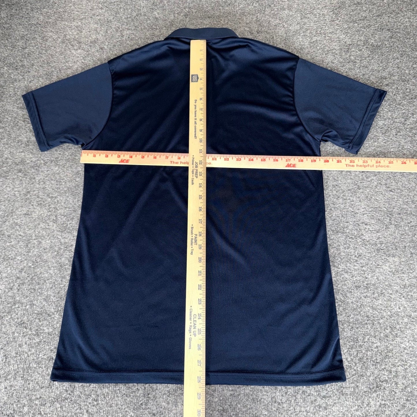 Collars & Co Mens Dress Collar Polo Shirt Small Navy Blue Short Sleeve Stretch