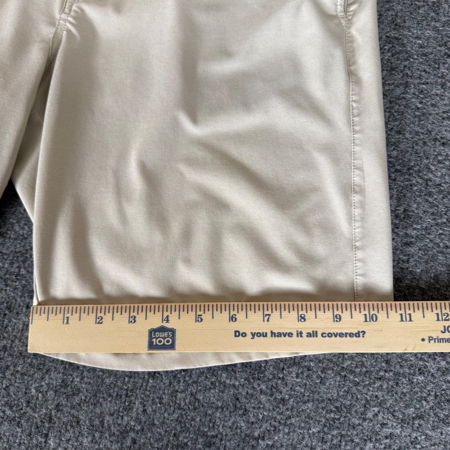 Johnston & Murphy XC4 Short Mens 34 Beige Performance Stretch Golf Casual Travel