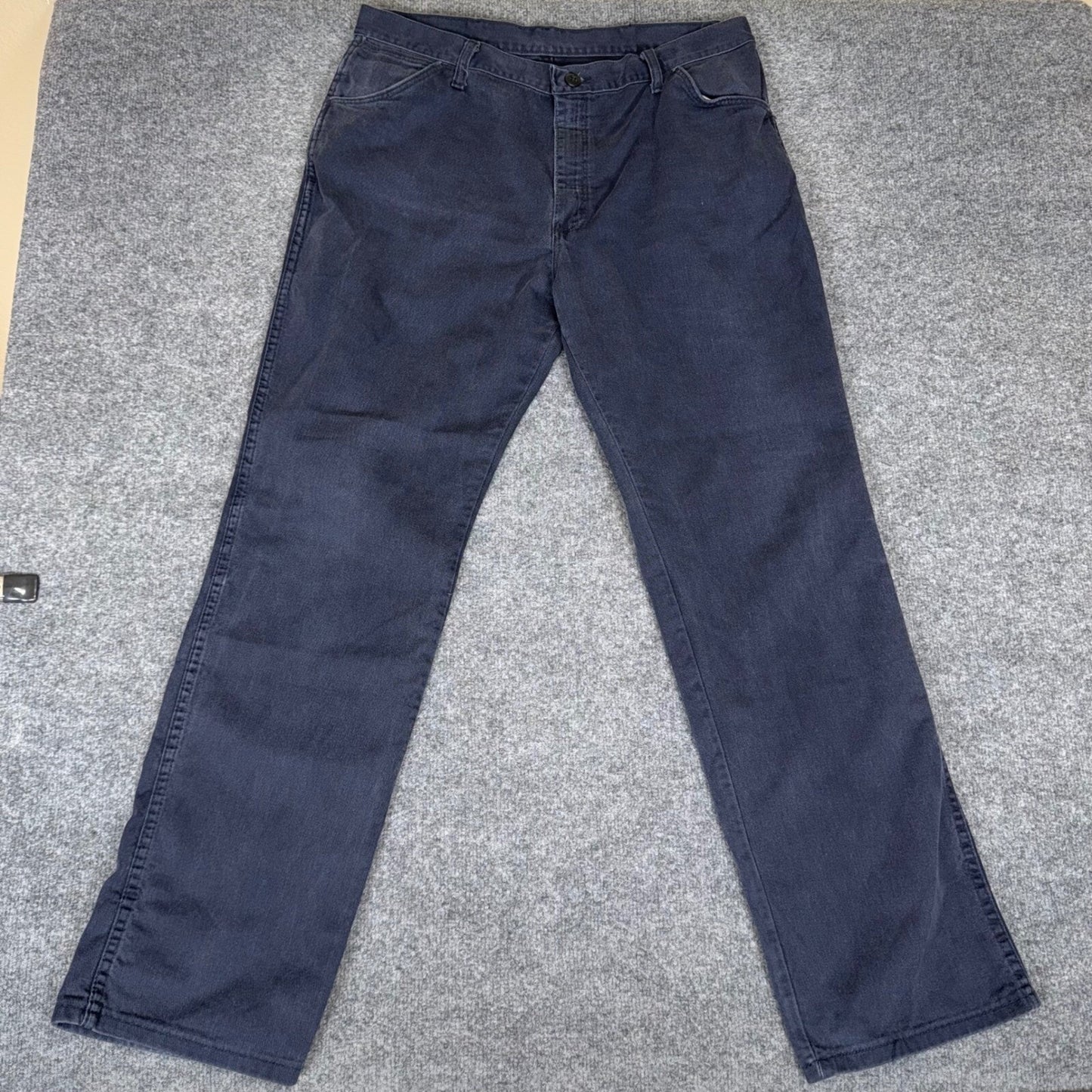 Bulwark FR Work Pants Men's 36x33 Blue Flame Resistant CAT2 Industrial Safety