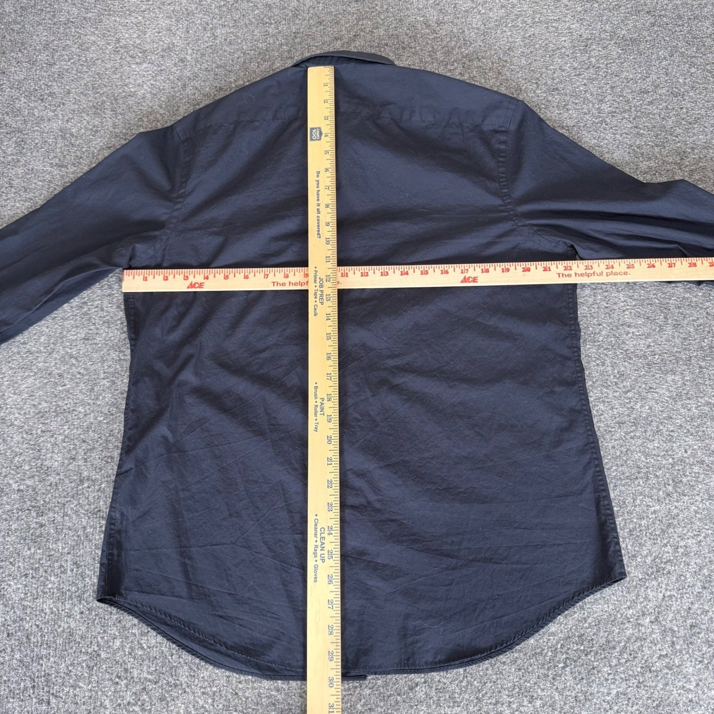 Michael Kors Mens Slim Fit Dress Shirt Navy Blue 100% Cotton 16.5 32/33 Large