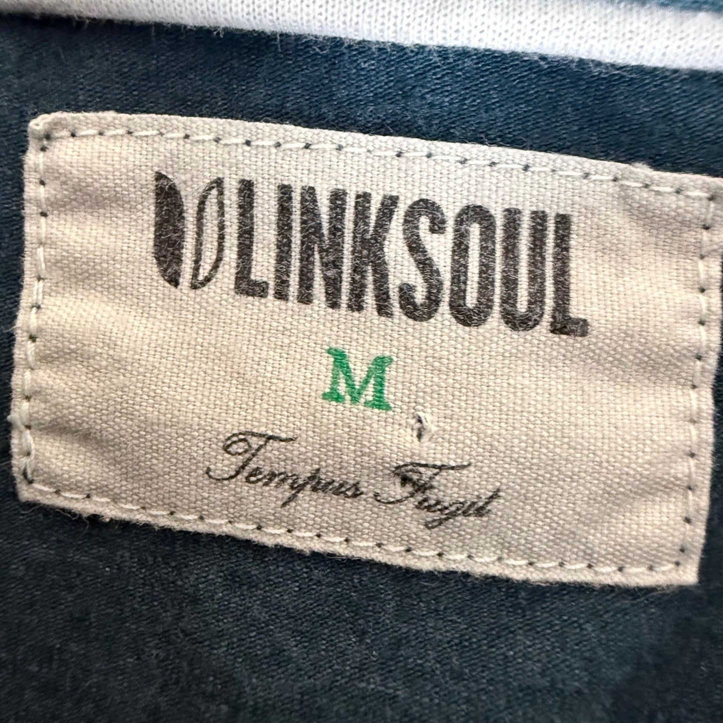 Linksoul Mens Medium Green Palm Leaf AOP Button Down Shirt Tropical Golf Casual