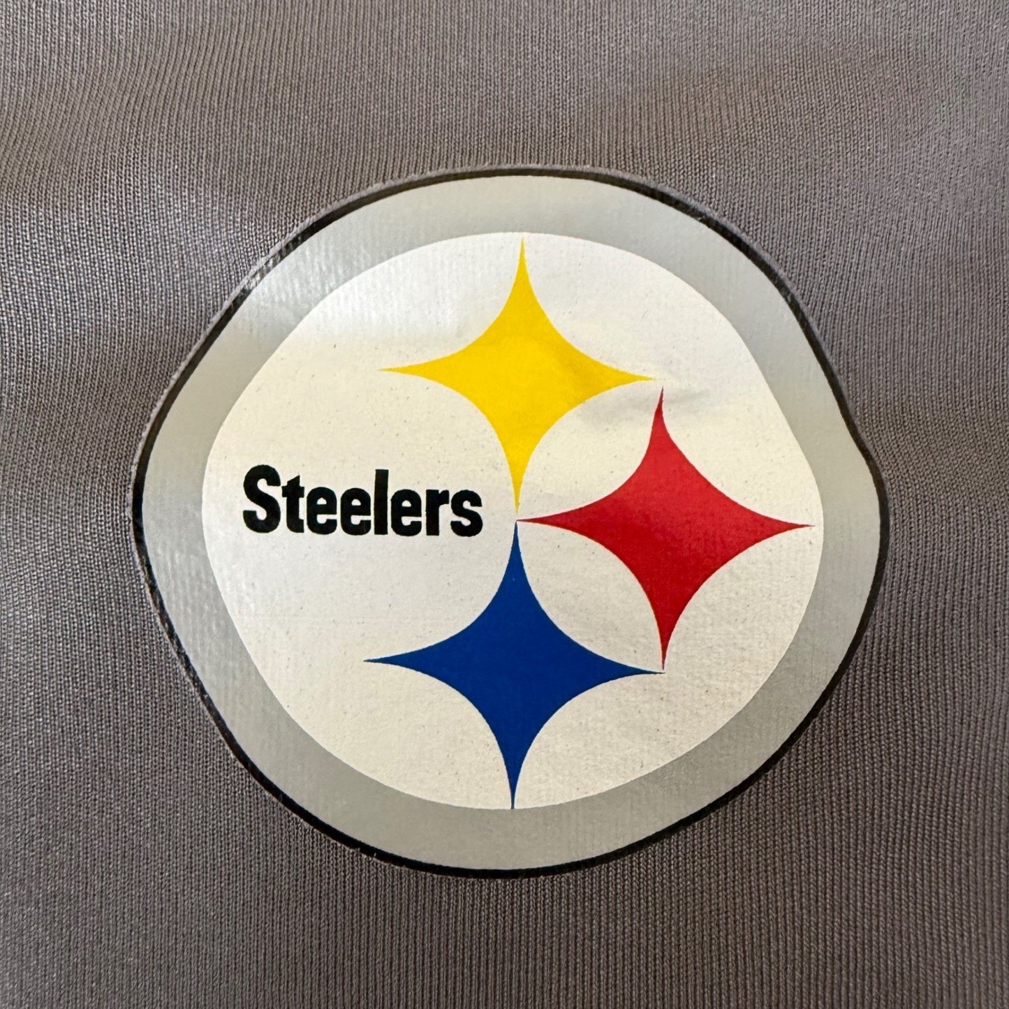 Pittsburgh Steelers Polo Shirt Mens L Gray NFL Football Short Sleeve Casual Golf