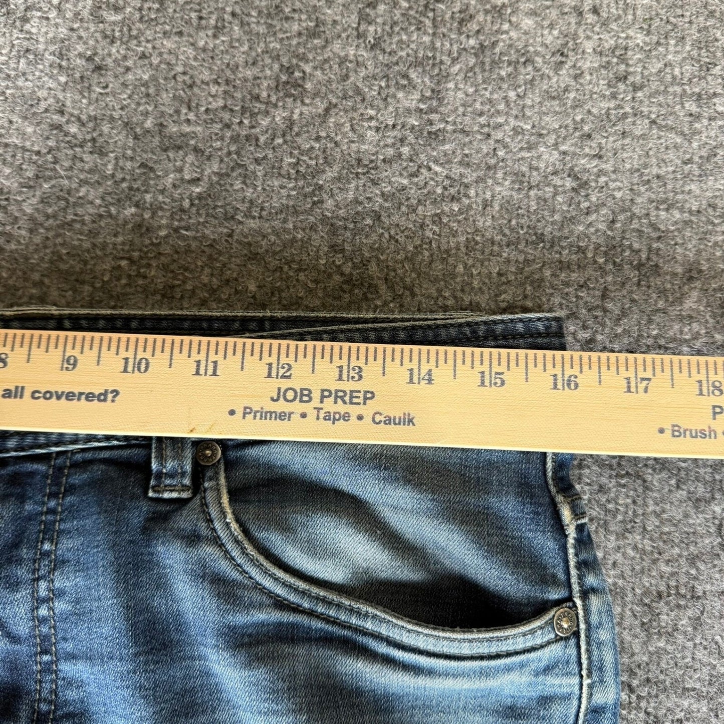 prAna Slim Fit Jeans Mens 32x27 Blue Wash Denim Distressed Casual Stretch Pants