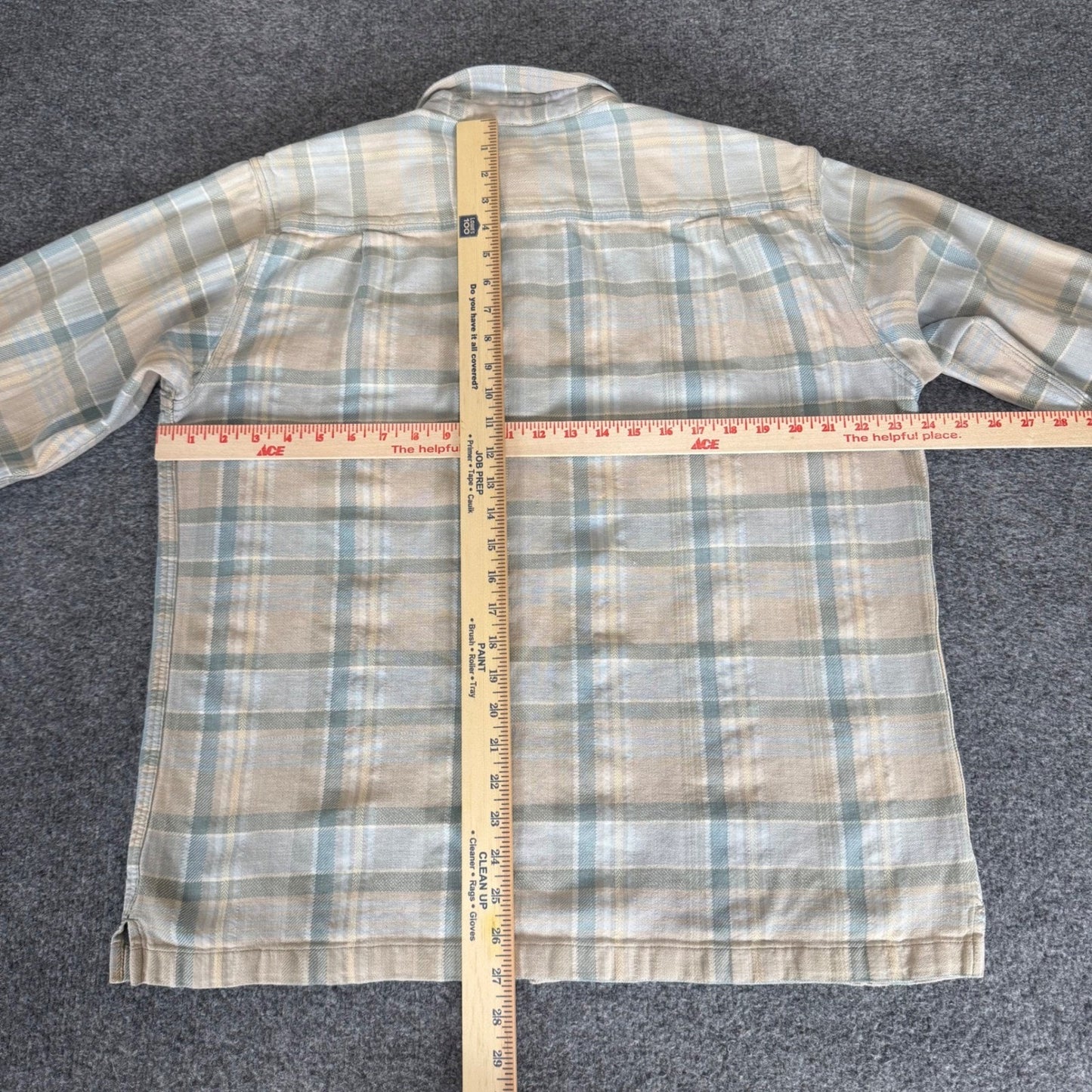 Kavu Mens Large Plaid Flannel Button Up Shirt Cotton Long Sleeve Outdoor Casual