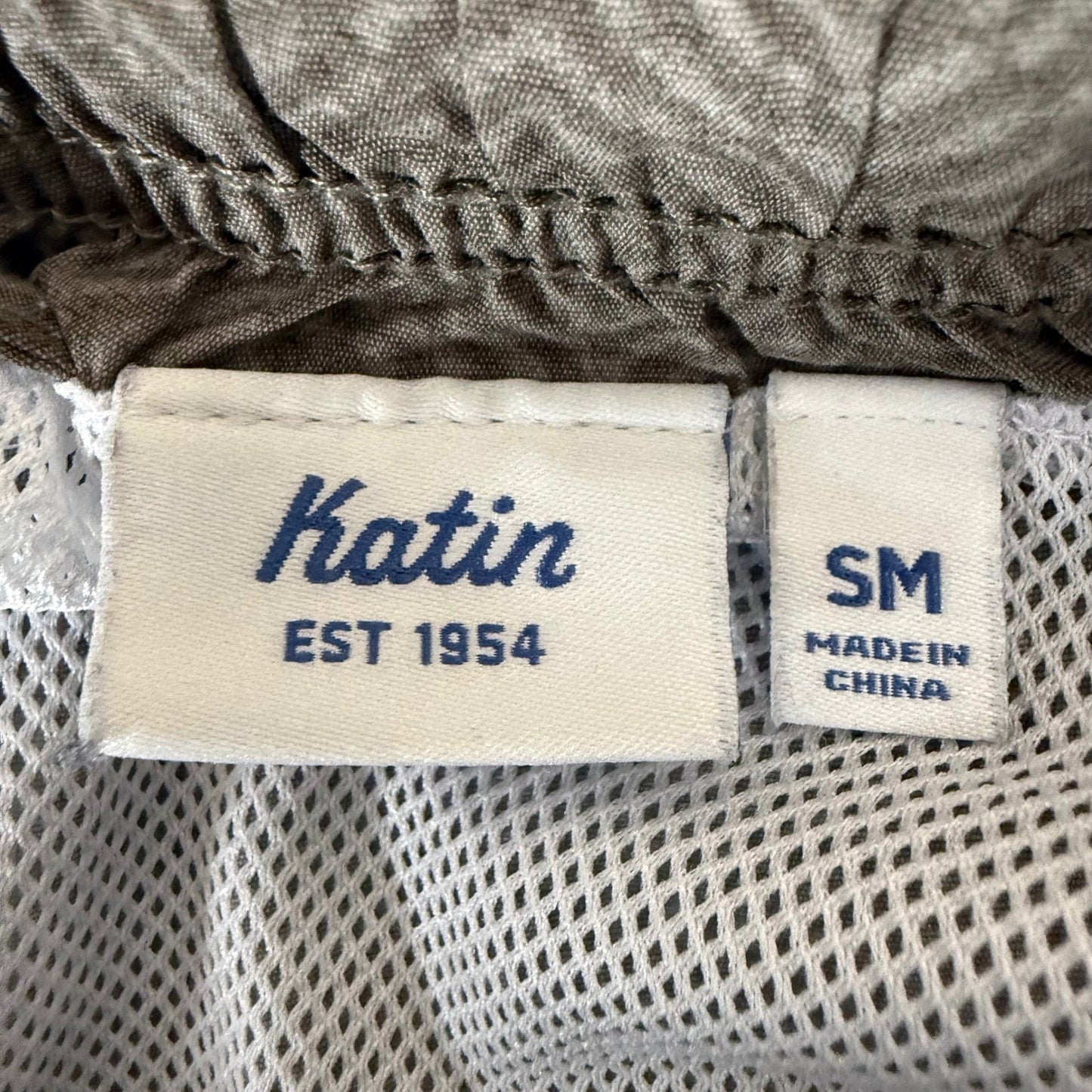 Katin Mens Geometric Diamond Print Swim Trunks Tan Brown Board Shorts Small