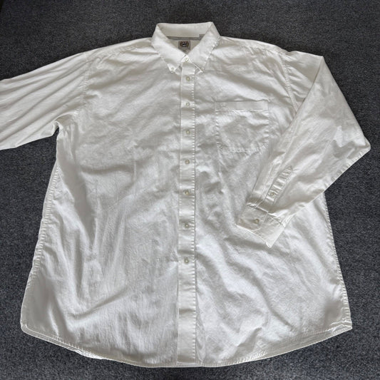 Cinch Mens 2XL White Long Sleeve Button Down Shirt Cotton Western Cowboy Ranch