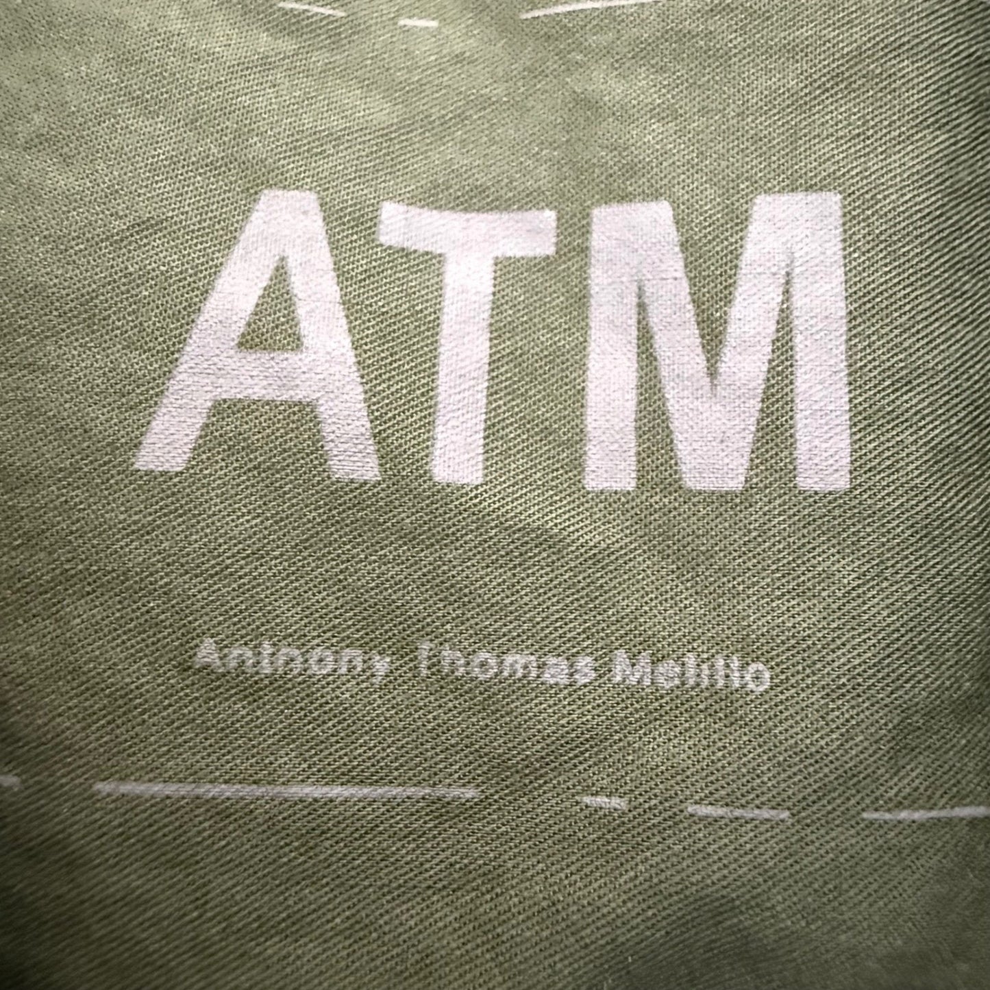 ATM Anthony Thomas Melillo Mens Colorblock Button Up Shirt Green Large Casual