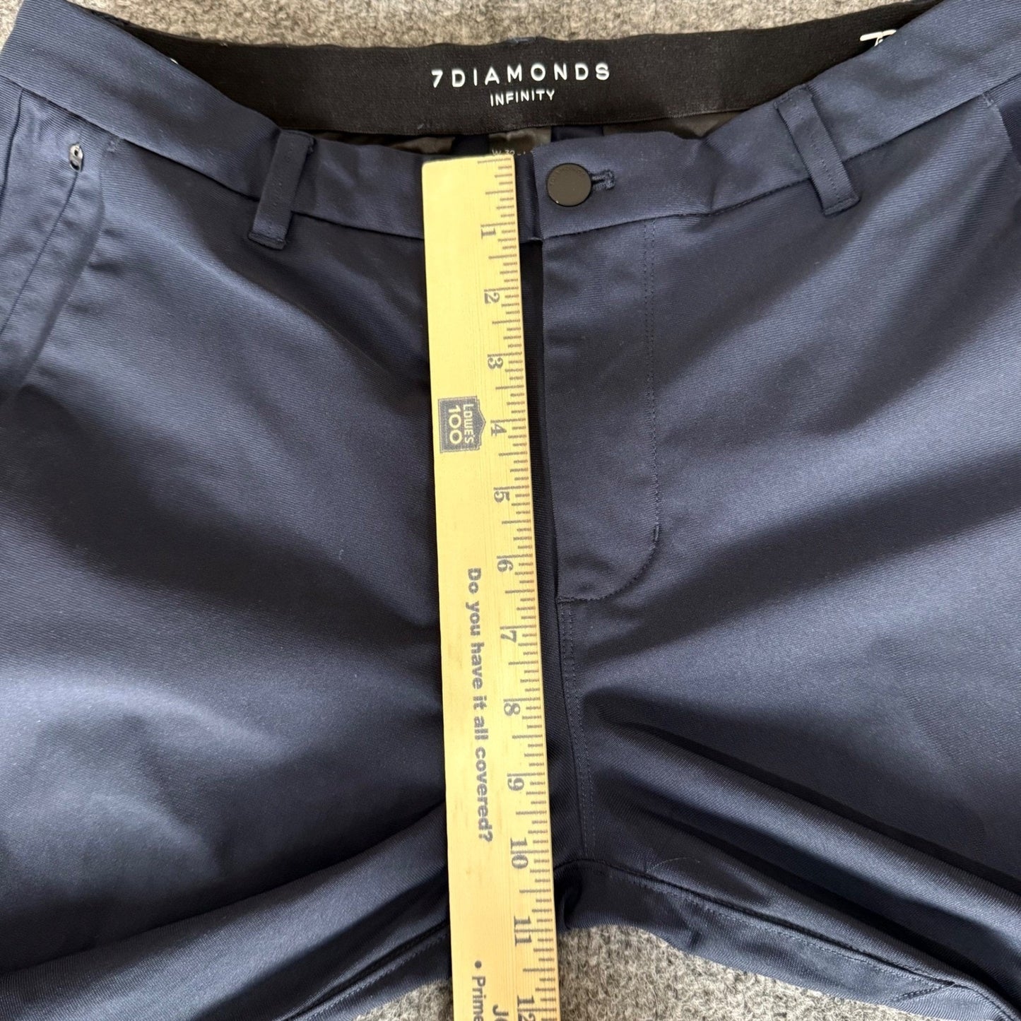 7 Diamonds Infinity Mens Chino Pants Navy Blue 32x30 (Fits 32x26) Stretch Casual
