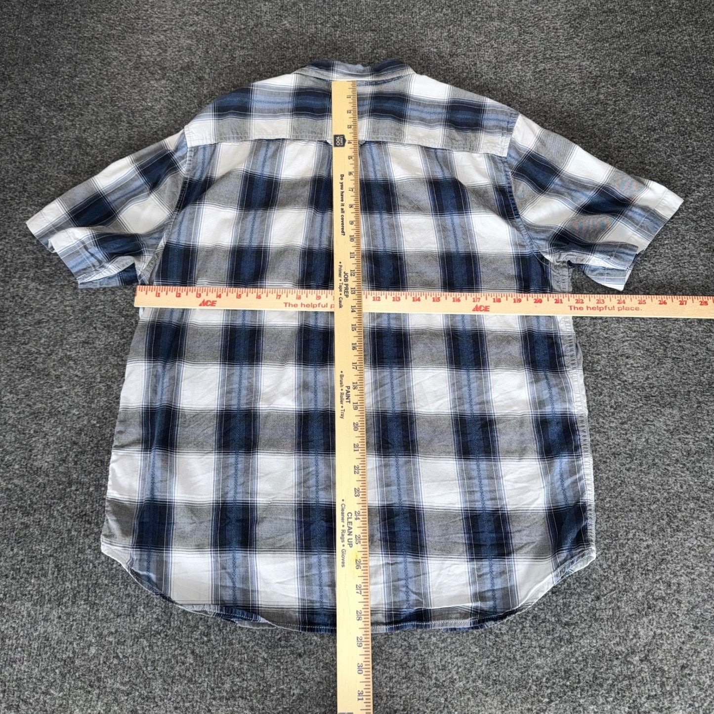 Tommy Bahama Shirt Mens Large Blue Plaid Short Sleeve Button Up Tencel Casual