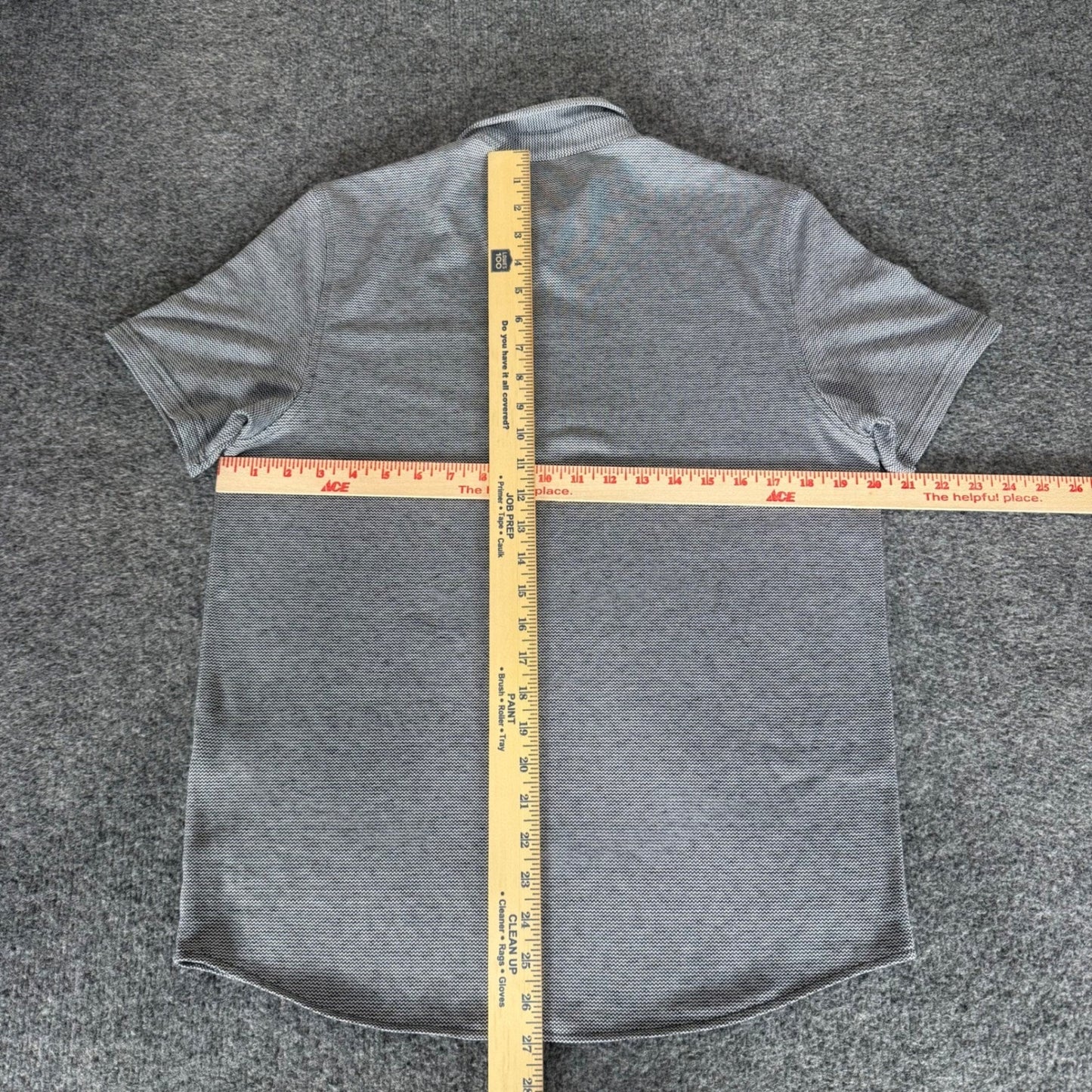 Zachary Prell Mens Grey Micro Pattern Short Sleeve Button Down Shirt Size M