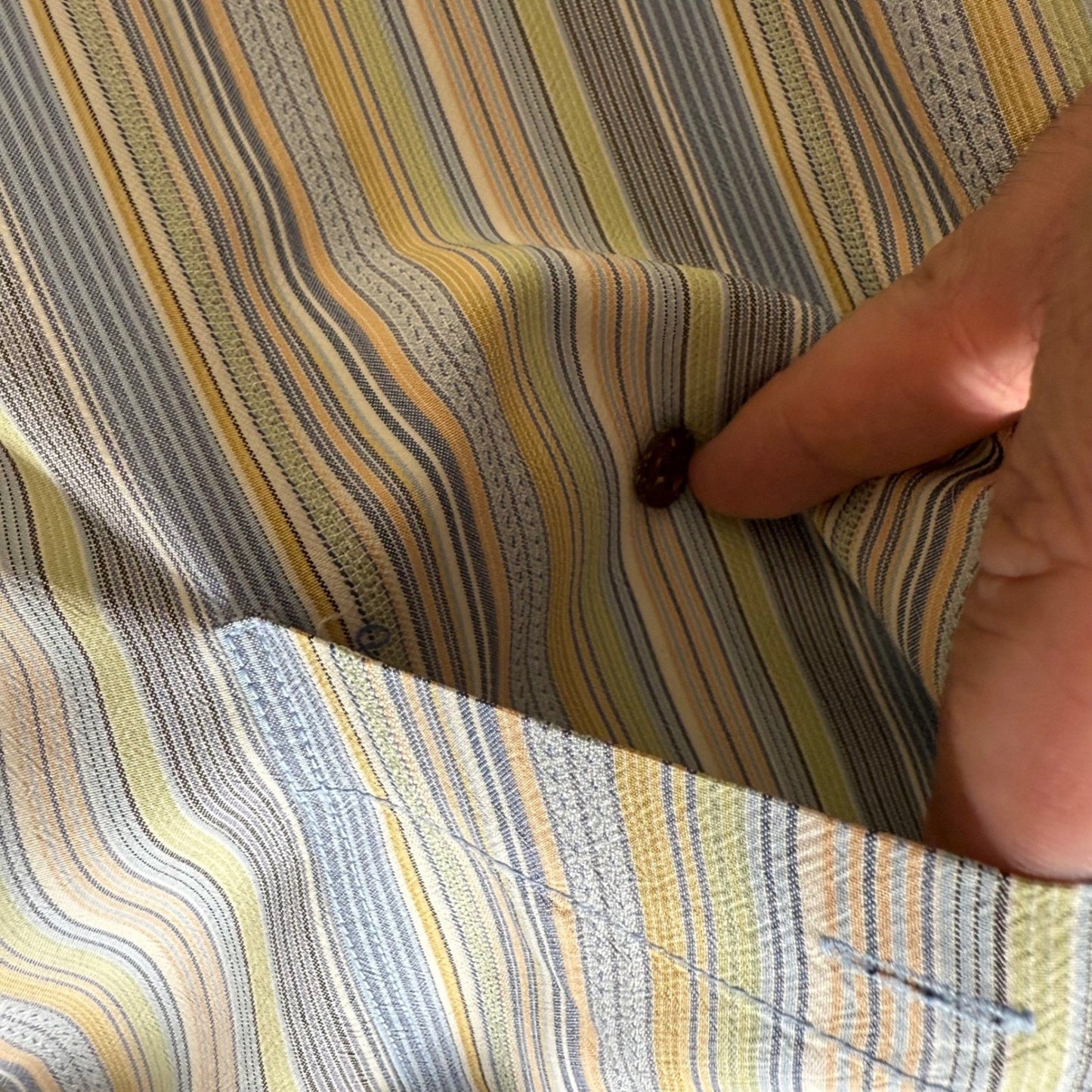 Tommy Bahama Shirt Mens 2XL Multicolor Button Up Striped Long Sleeve Casual Top