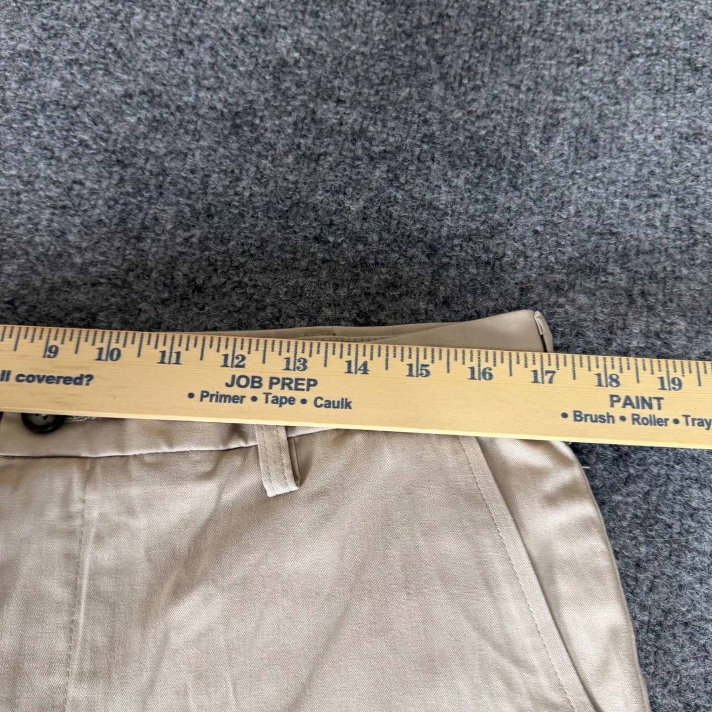 Croft & Barrow Mens 34x30 Easy Care Khaki Classic Fit Flat Front Stretch Pants