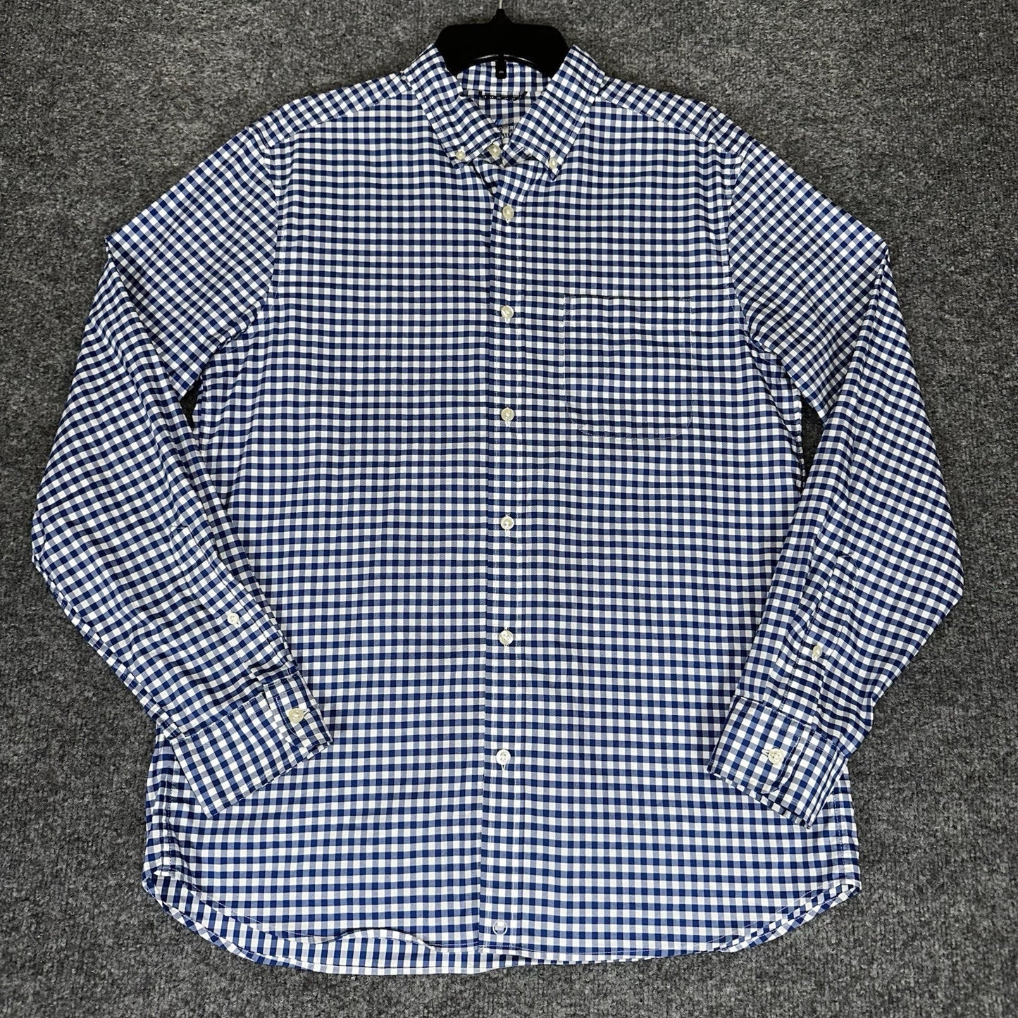 Vineyard Vines Shirt Mens M Blue Gingham On The Go Long Sleeve Button-Down Adult