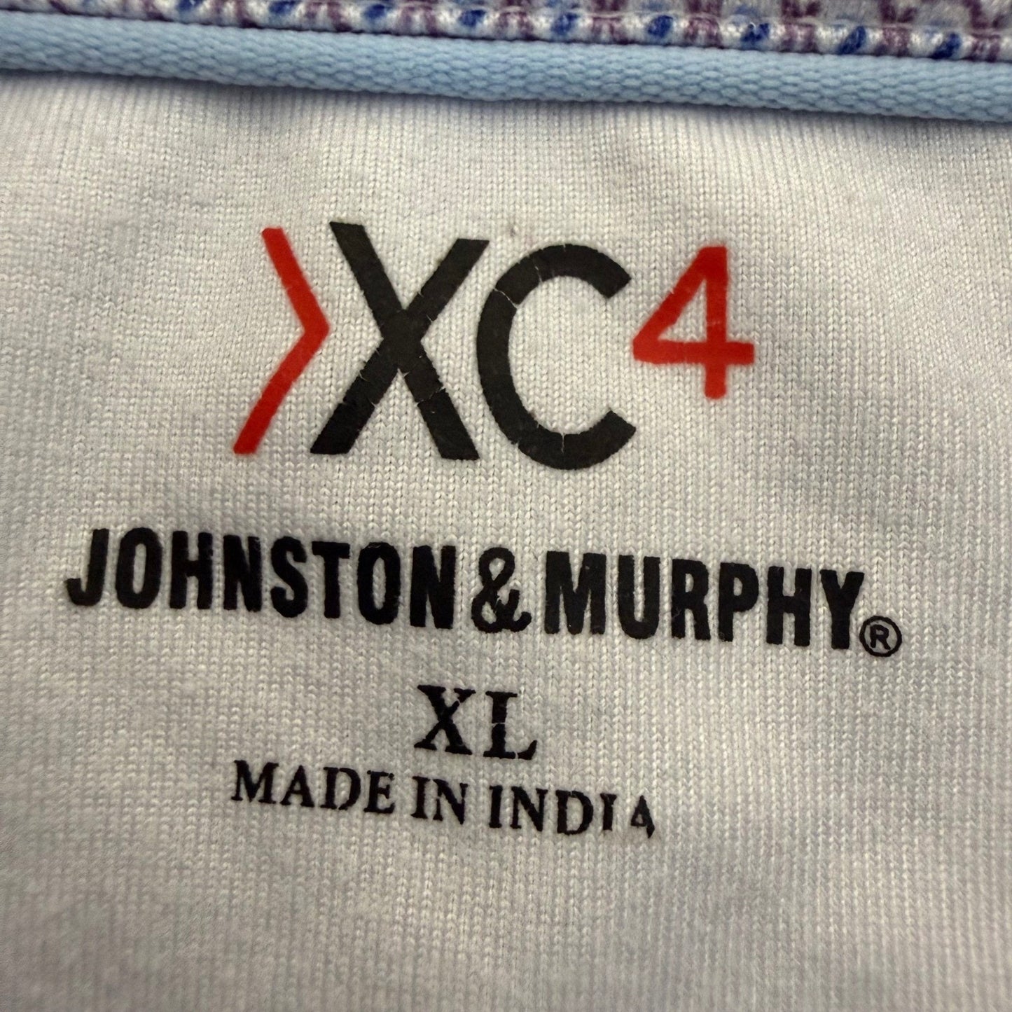 Johnston & Murphy XC4 Shirt Mens XL Short Sleeve Button Up Geometric Performance