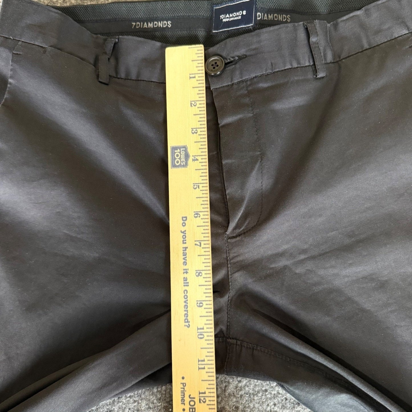 7 Diamonds Parker Pants Mens 33x32 (34x31) Black Stretch Casual Performance Golf