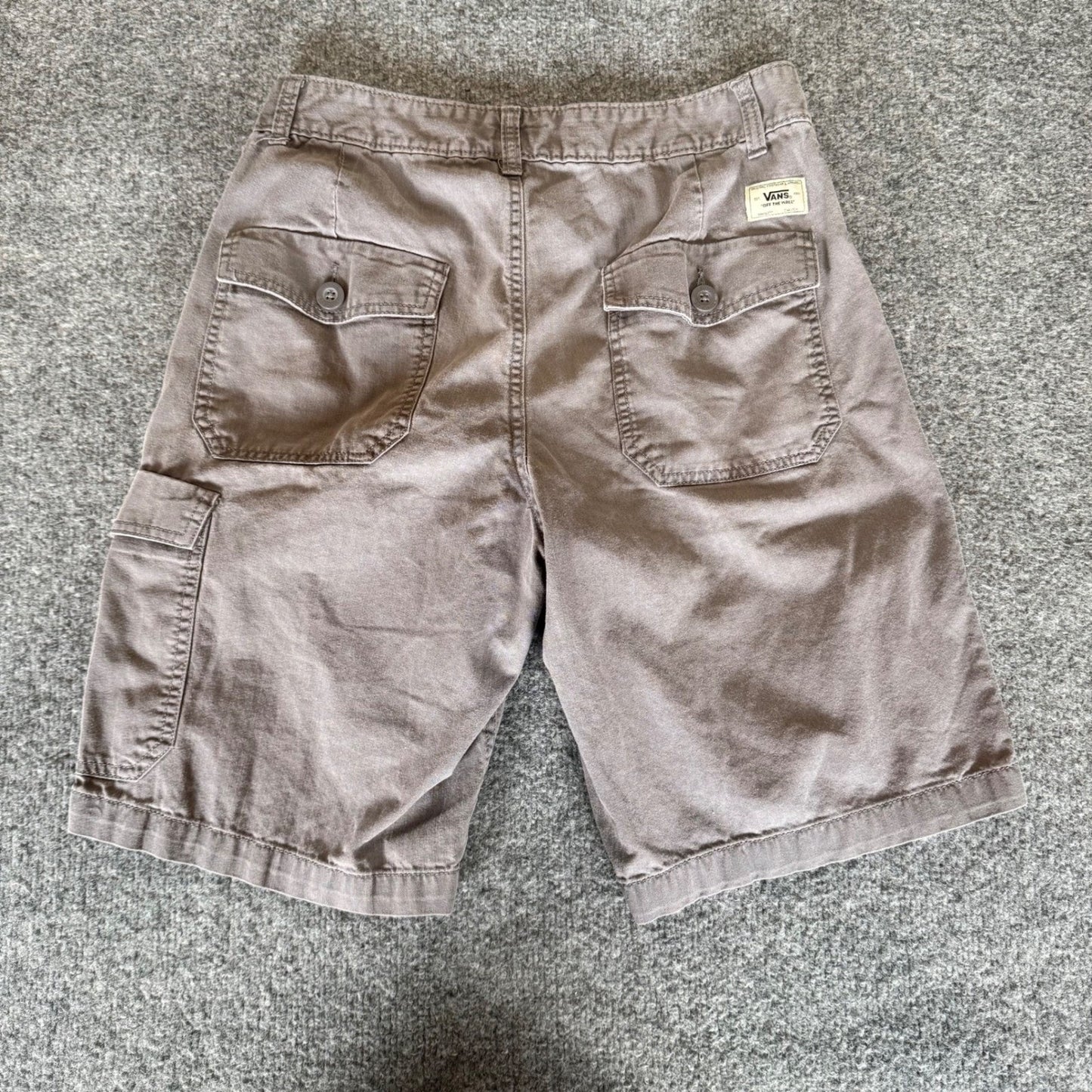 Vans Cargo Shorts Mens Size 30 Gray Casual Skate Streetwear Utility Y2K Grunge