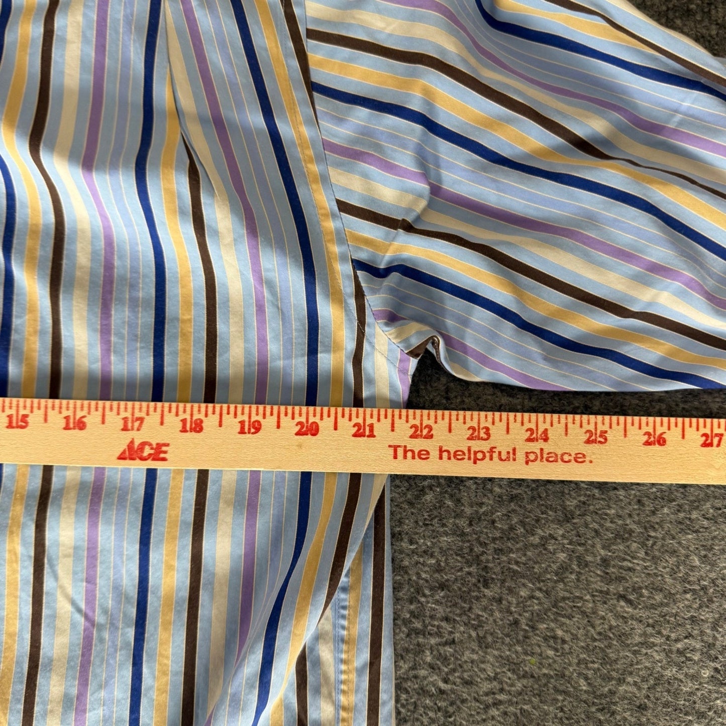 Robert Talbott Carmel Men Medium Striped Button Down Shirt Cotton Classic Office