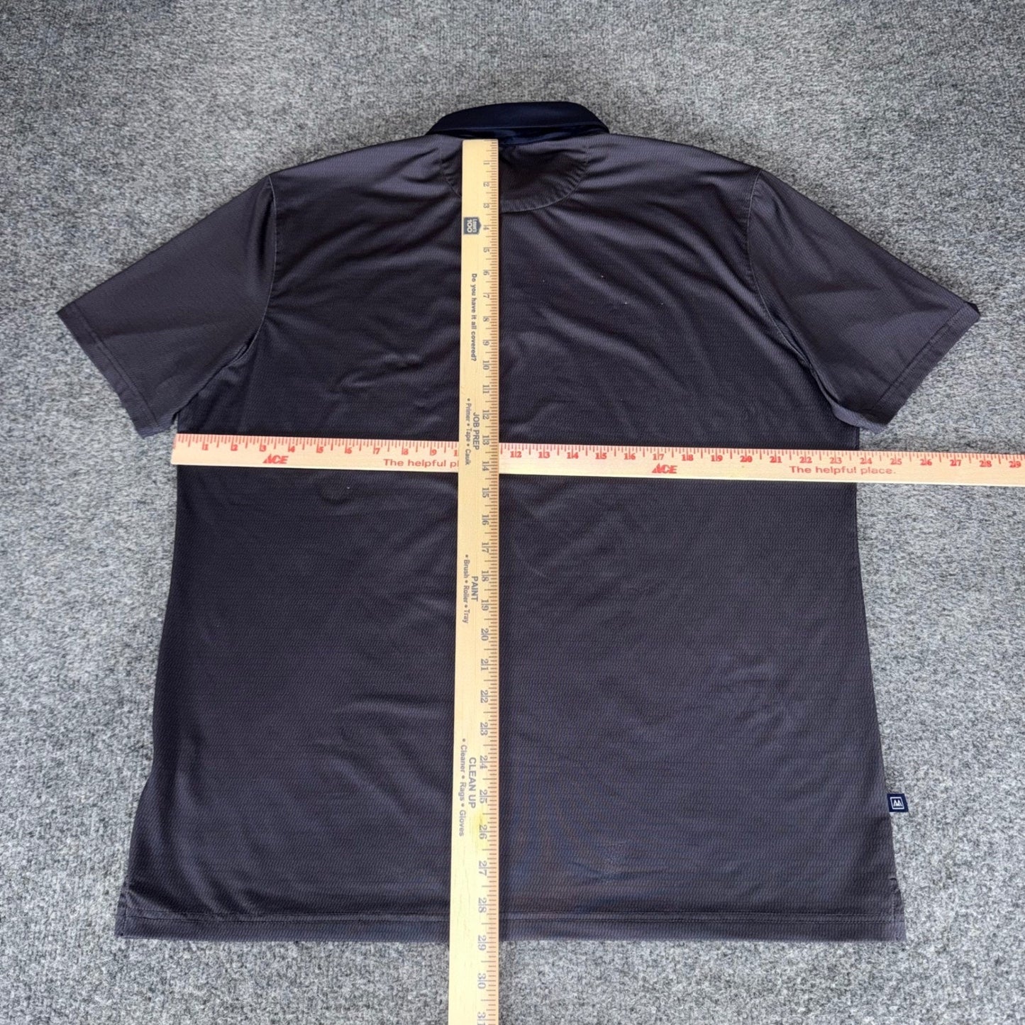 Mizzen + Main Mens Medium Classic Polo Shirt Blue Performance Stretch Golf Work