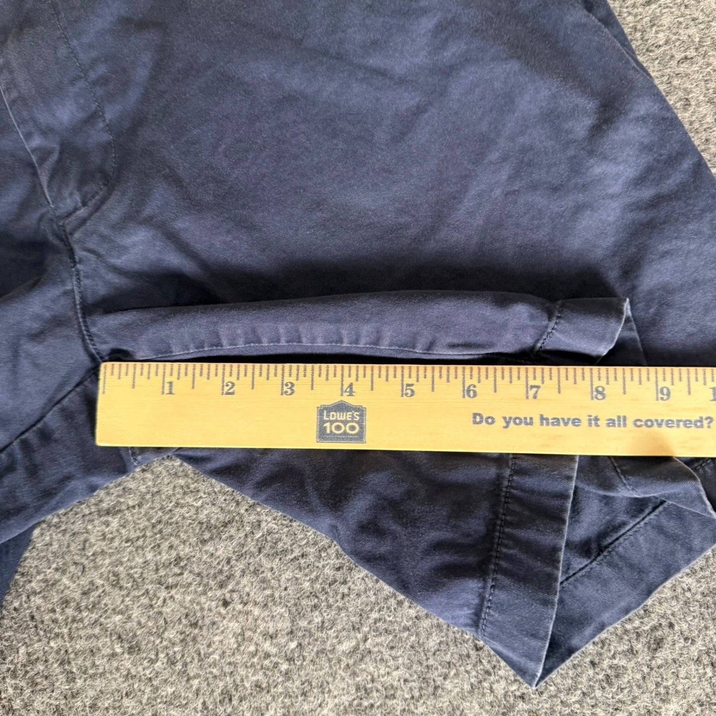 UNTUCKit Mens Navy Blue Pima Cotton Stretch Chino Shorts Size 34 Flat Front