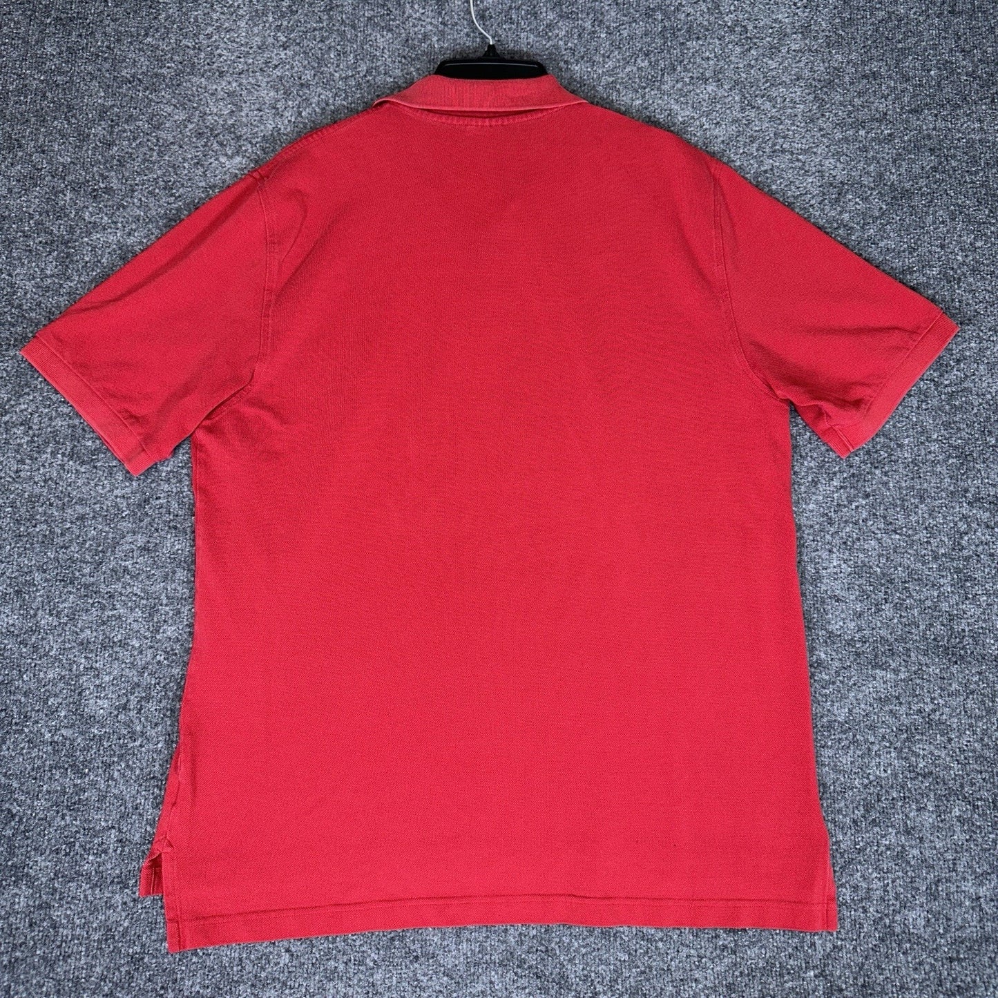 Brooks Brother 346 Polo Shirt Mens XL Red Solid Short Sleeve Cotton Casual Adult