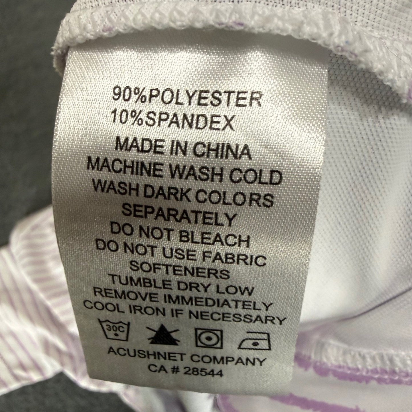 FootJoy FJ Polo Shirt Men L Purple Stripe Performance Golf Athletic Short Sleeve