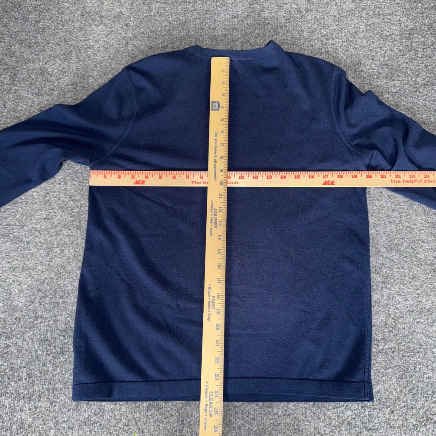 Theory Mens Navy Blue Viscose Blend Long Sleeve Crewneck Sweater Size M Casual
