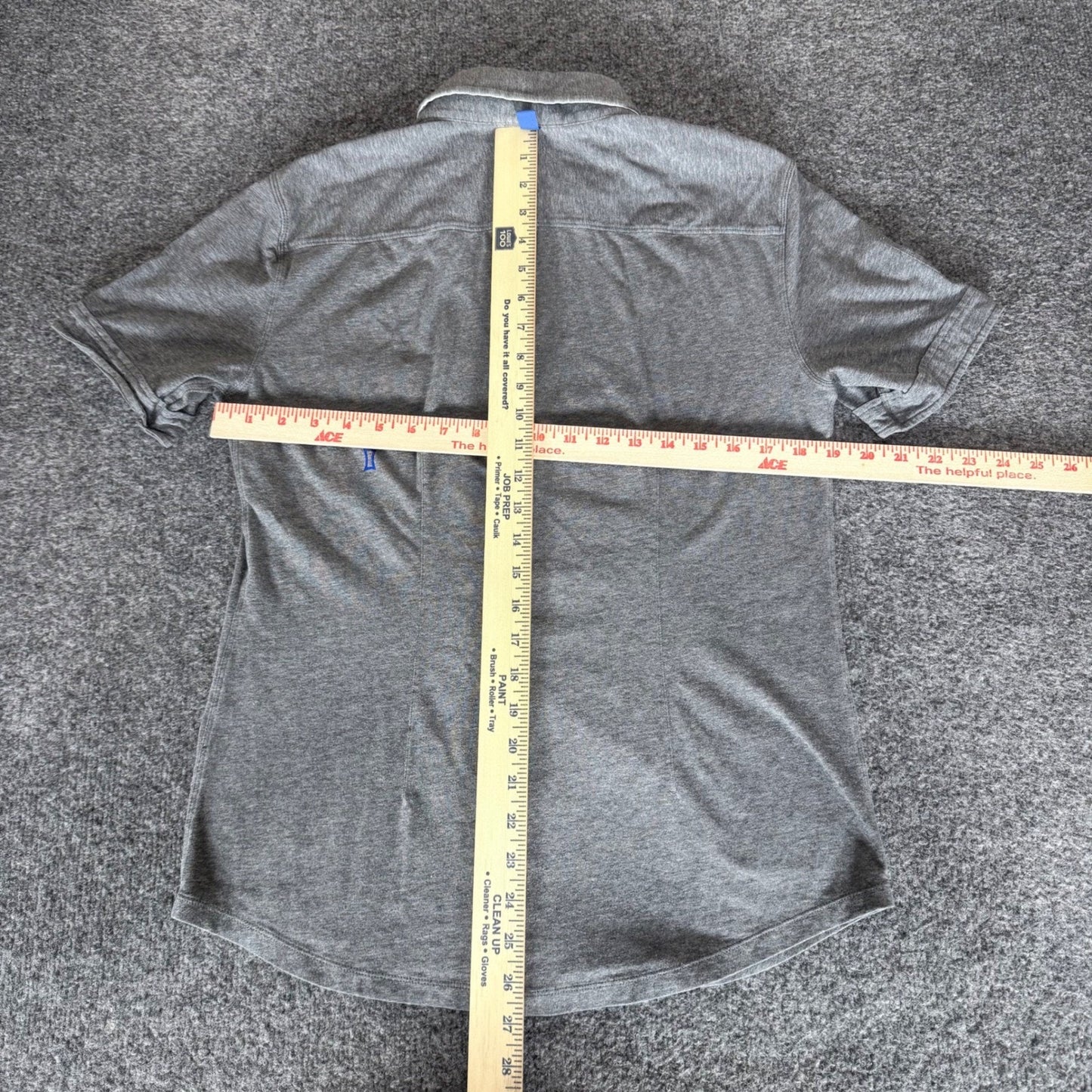 Kit and Ace Mens Small Gray Short Sleeve Button Up Shirt Stretch Everyday Casual