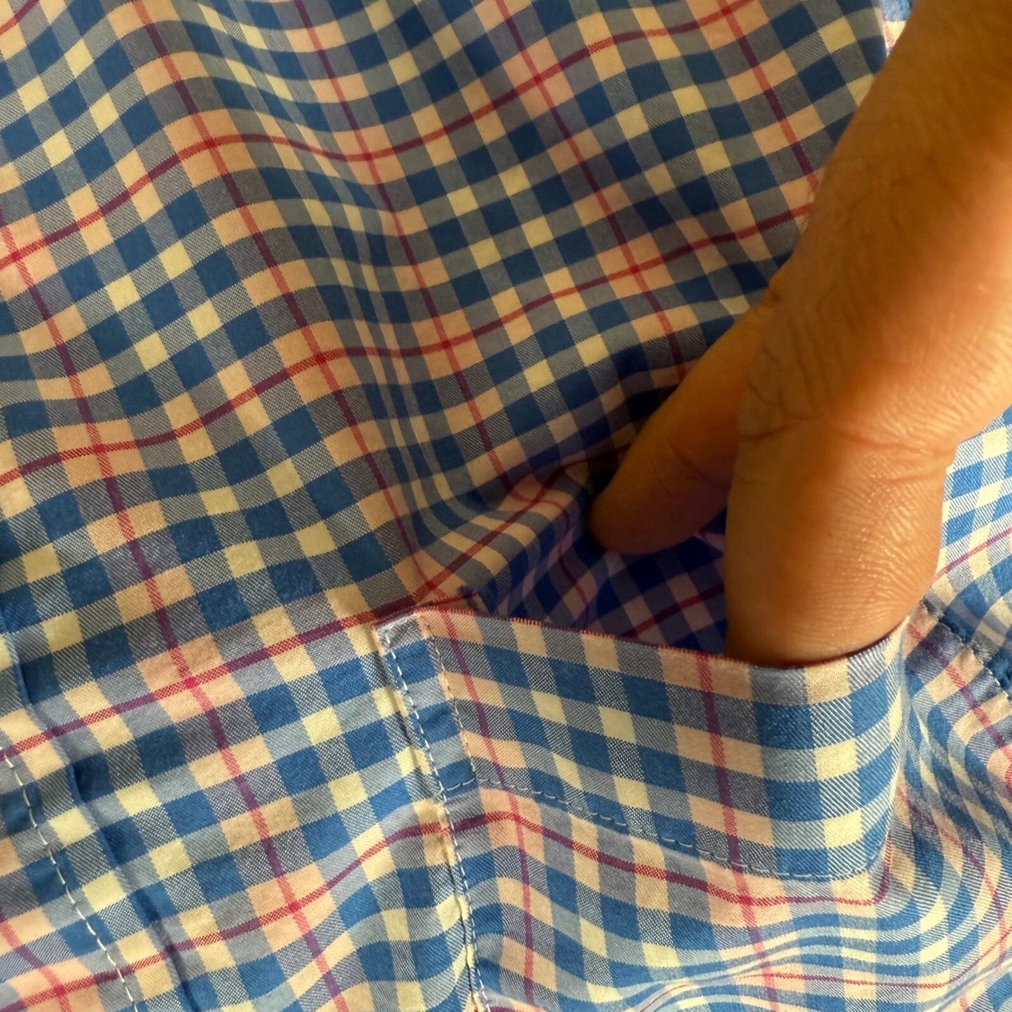 Vineyard Vines On-The-Go Performance Button Down Plaid Shirt Brrr Large Casual