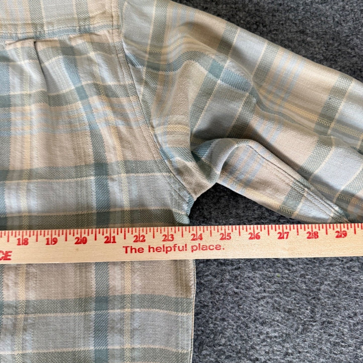 Kavu Mens Large Plaid Flannel Button Up Shirt Cotton Long Sleeve Outdoor Casual