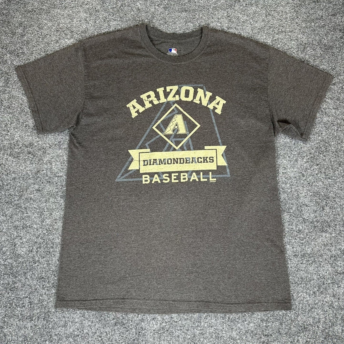 Arizona Diamondbacks T-Shirt Mens Large Grey D-Backs MLB Short Sleeve Adult