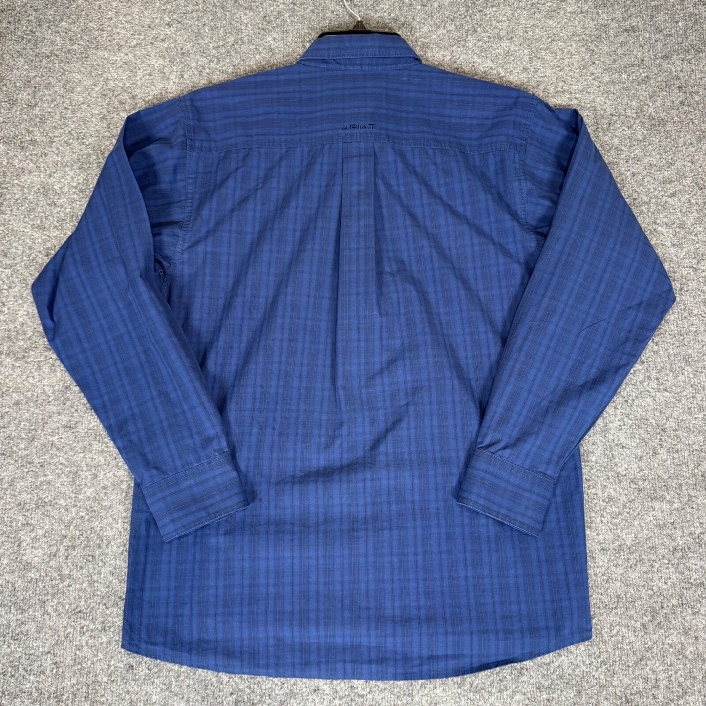 Ariat Pro Series Shirt Blue Plaid Button Down Long Sleeve Cowboy Rodeo Men Small