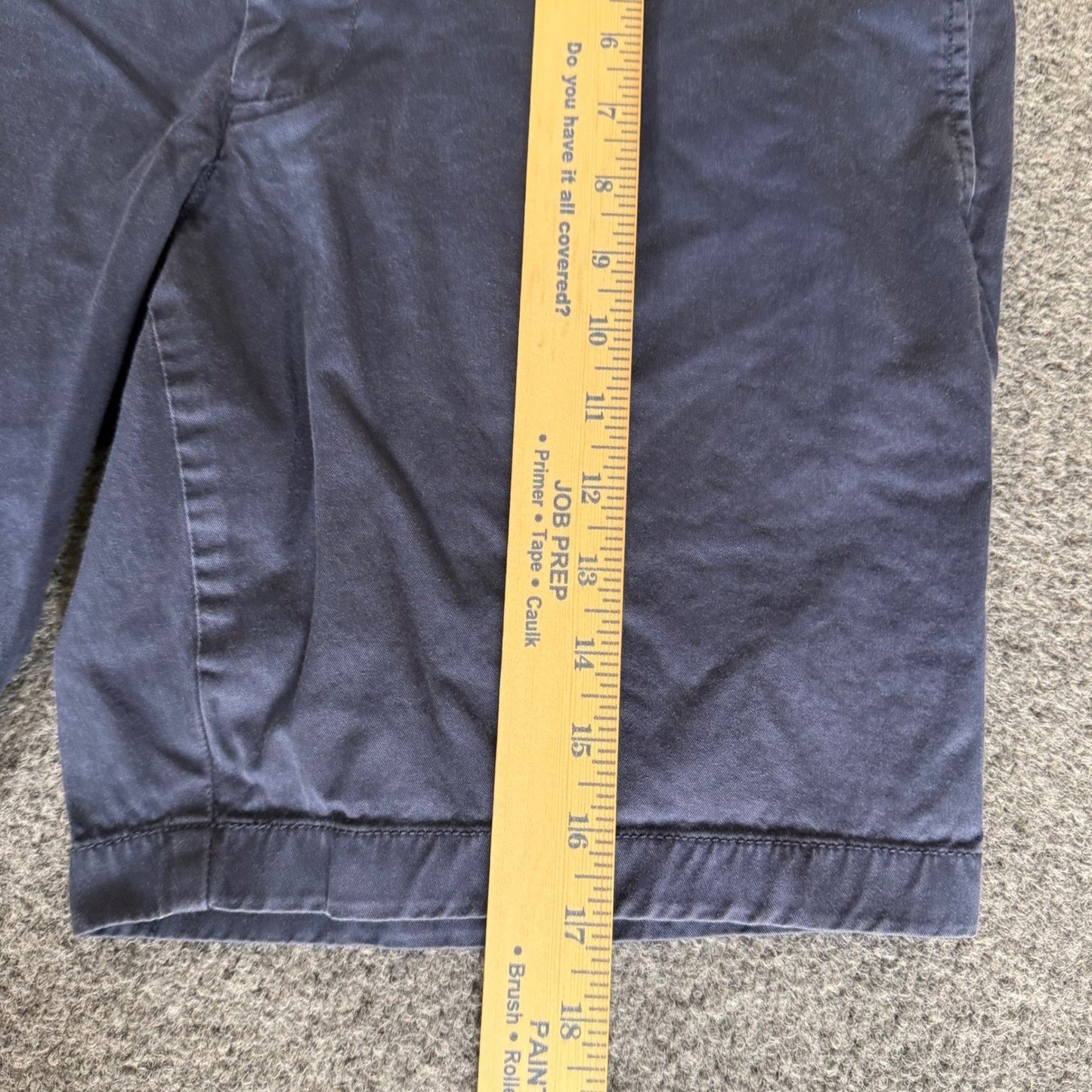 UNTUCKit Mens Navy Blue Pima Cotton Stretch Chino Shorts Size 34 Flat Front