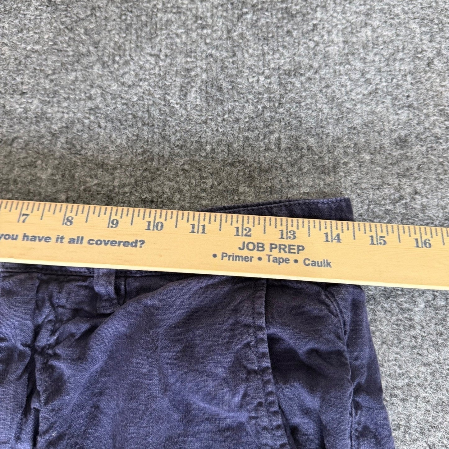 John Varvatos Shorts Mens 29 Blue Linen Blend Flat Front Casual Summer Comfort