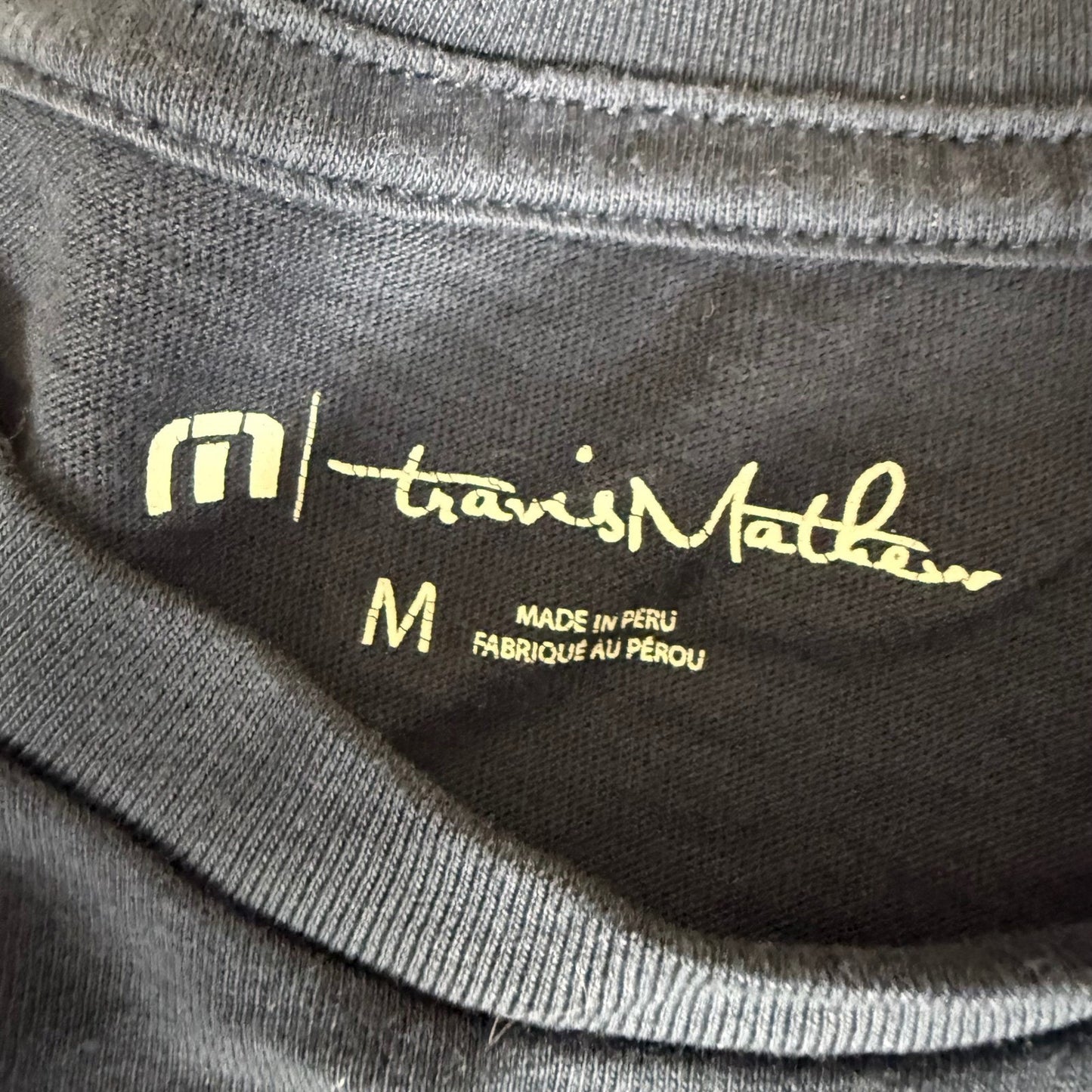 Travis Mathew Mens Medium Navy Blue Long Sleeve Graphic Tee Casual Golf T-Shirt