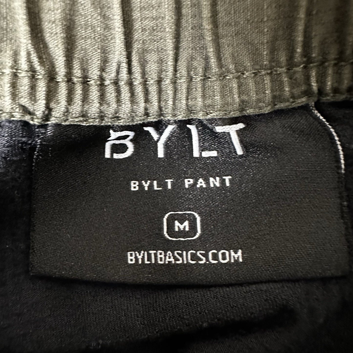 BYLT Pants Men's M 30x30 Olive Green Tapered Ripstop Drawstring Utility Jogger