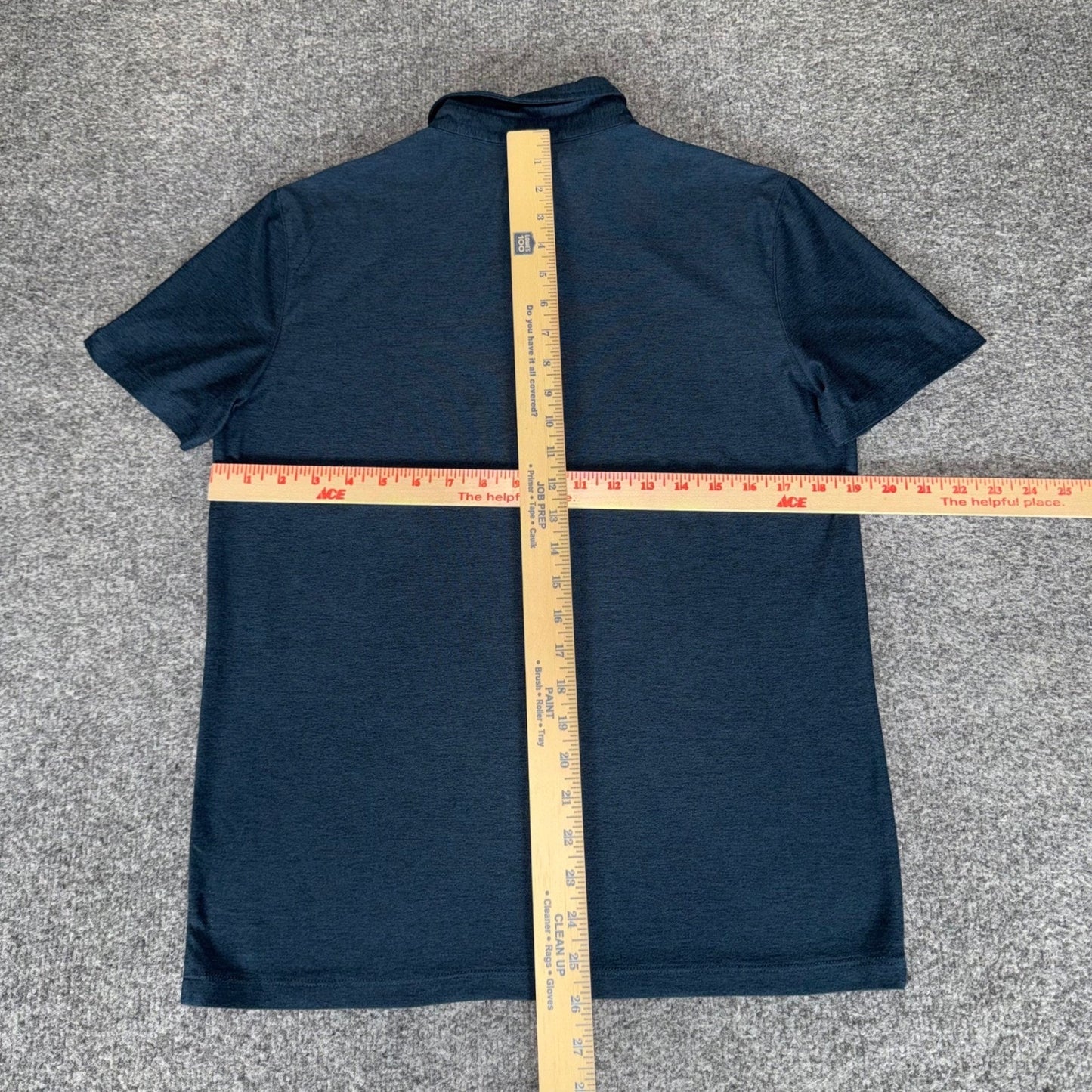 Vuori Polo Shirt Mens Small Blue Short Sleeve Athletic Golf Casual Stretch Top