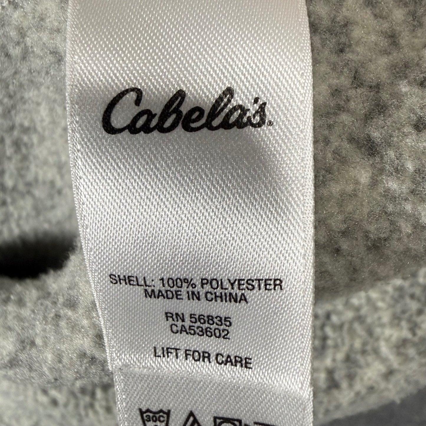 Cabelas XPG Men Large Sweater Fleece Full Zip Jacket Outdoor Hiking Casual Layer