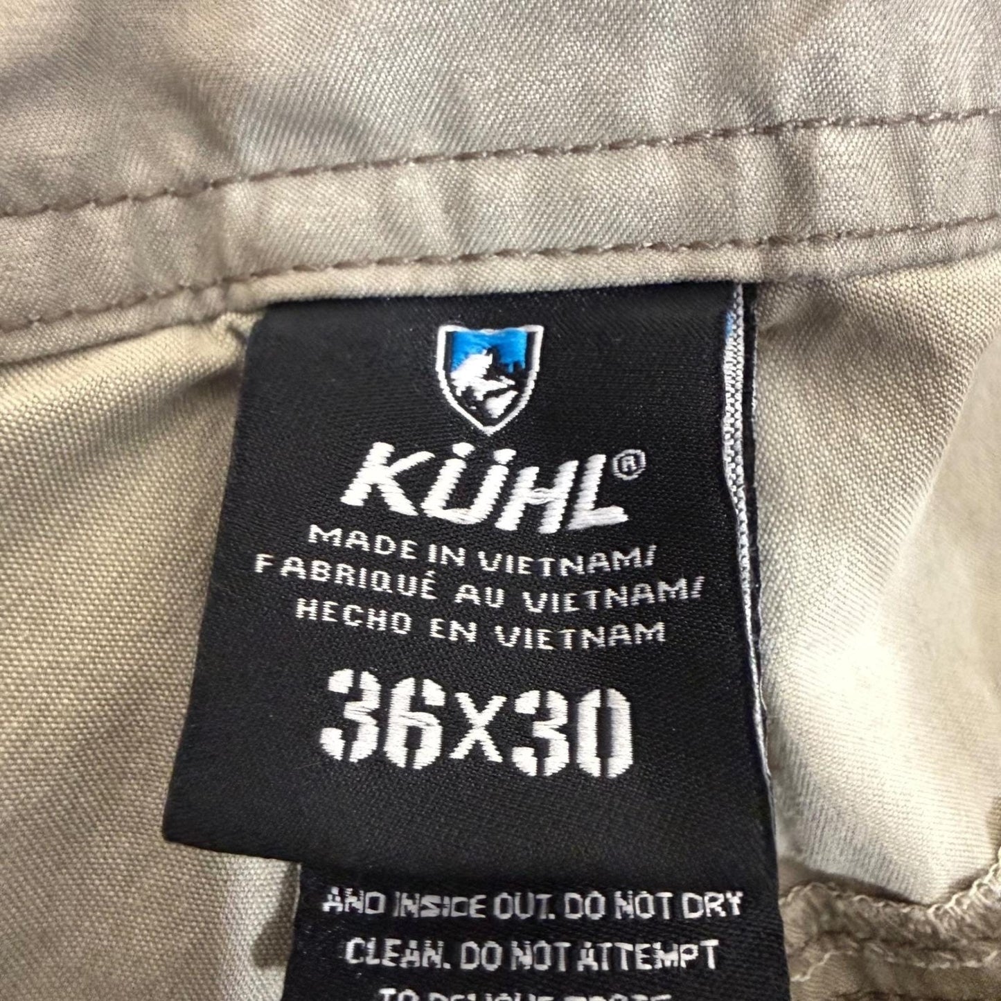KUHL Revolvr Pants Mens 36x30 Brown Cargo Outdoor Hiking Trail Durable Utility