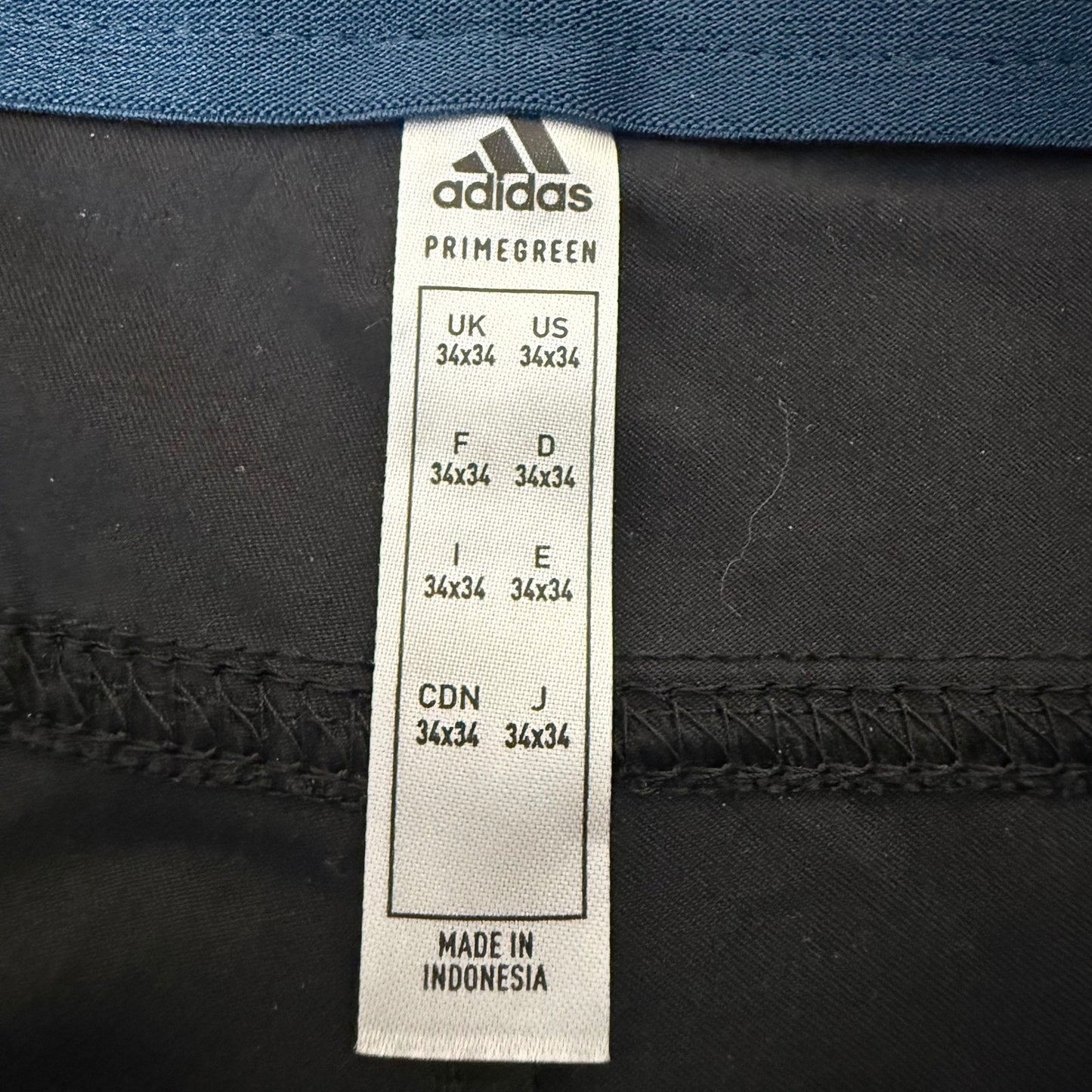 Adidas Golf Go-To 5 Pocket Pants Mens 34x33 Black Tapered Fit Stretch UPF 50+