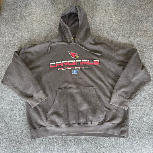 Arizona Cardinals Hoodie NFL Football Pullover Gray Jacket Pullover Mens Large