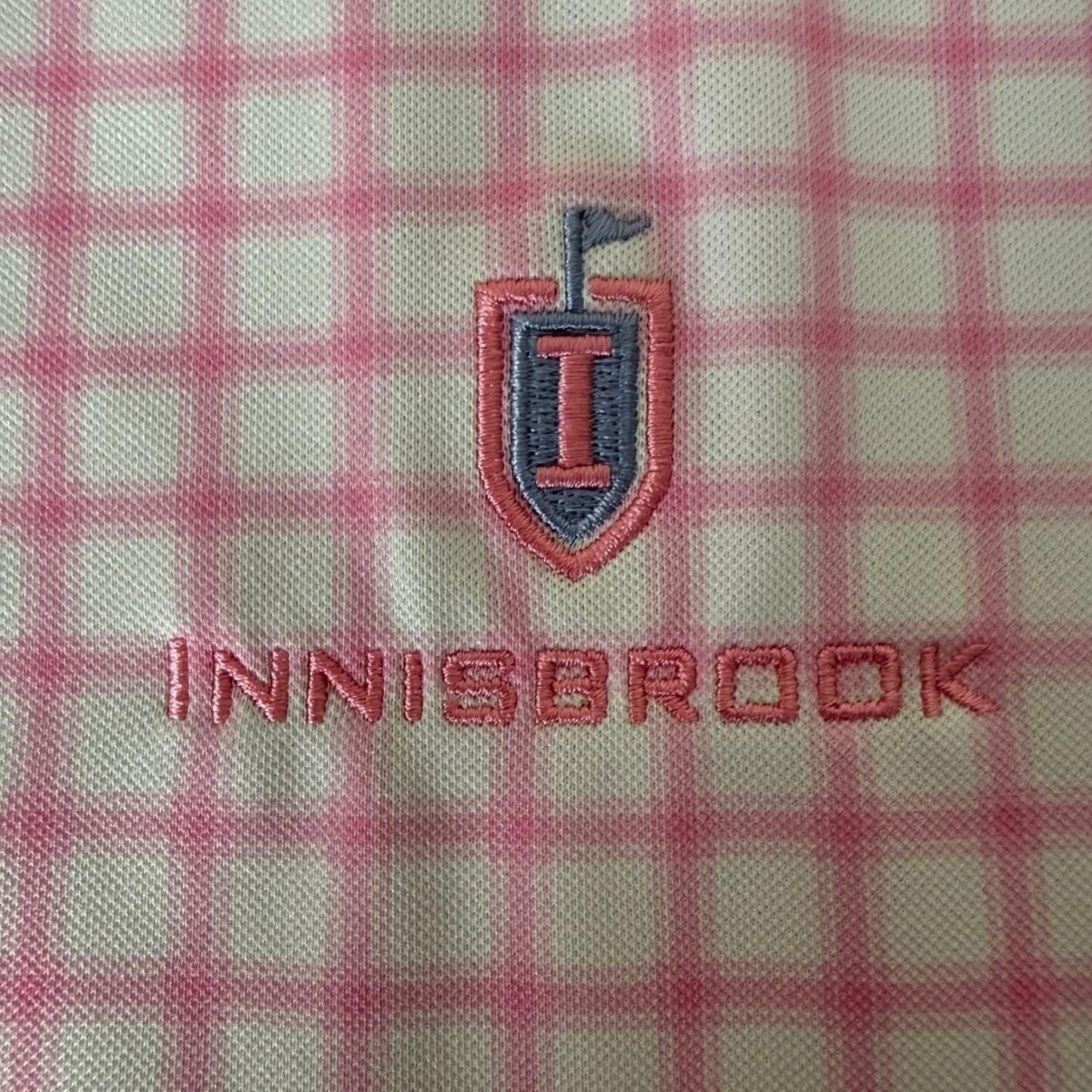 Turtleson Golf Polo Shirt Mens XL Pink Gingham Performance Casual Short Sleeve