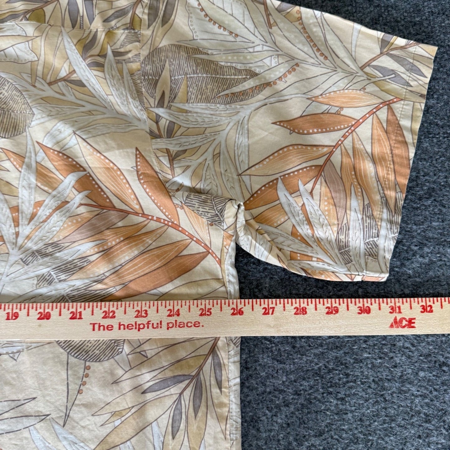 Tori Richard Mens 2XL Cotton Lawn Tropical Leaf Print Button Up Shirt Hawaiian