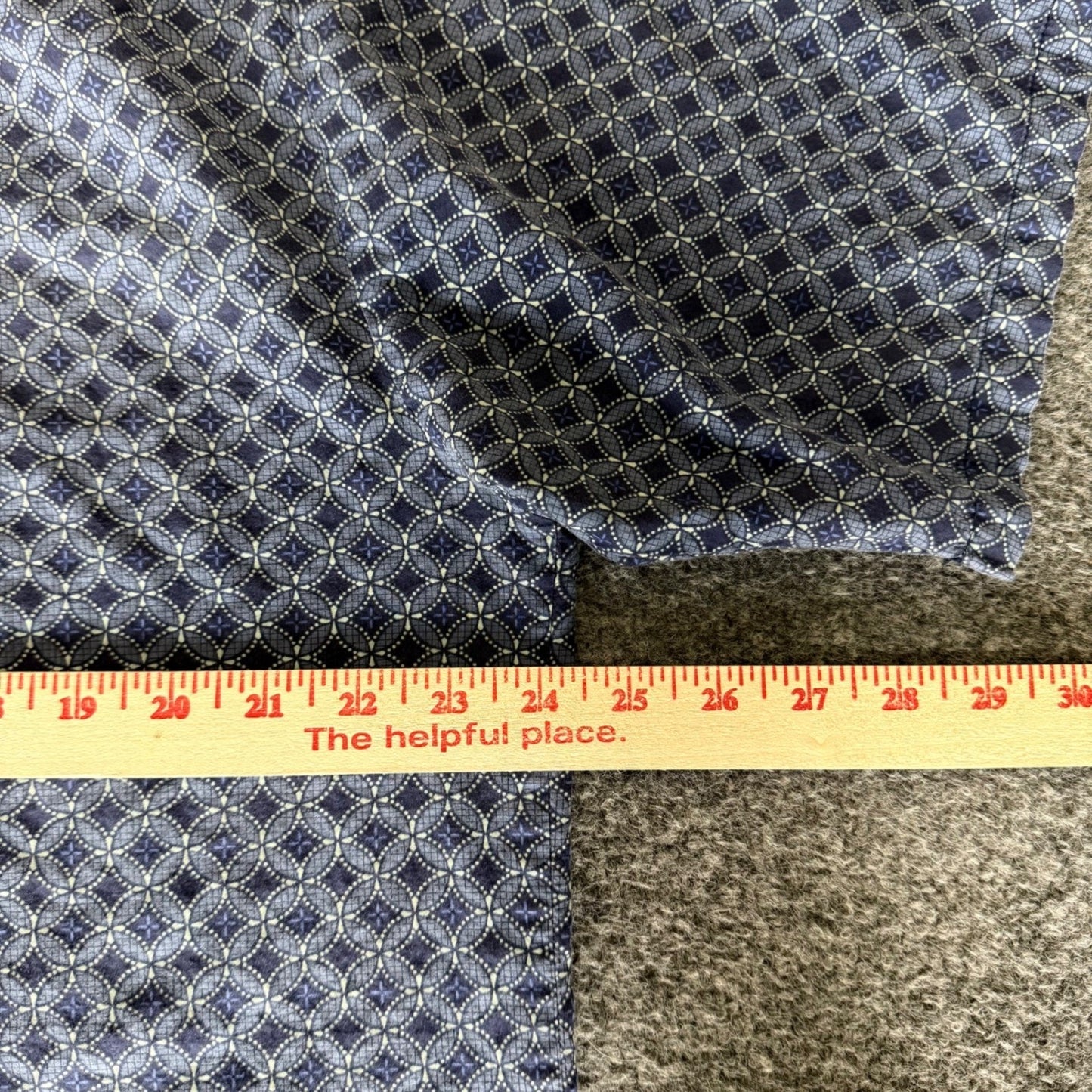 Tori Richard Mens L Blue Geometric Short Sleeve Button Up Shirt Hawaiian Resort