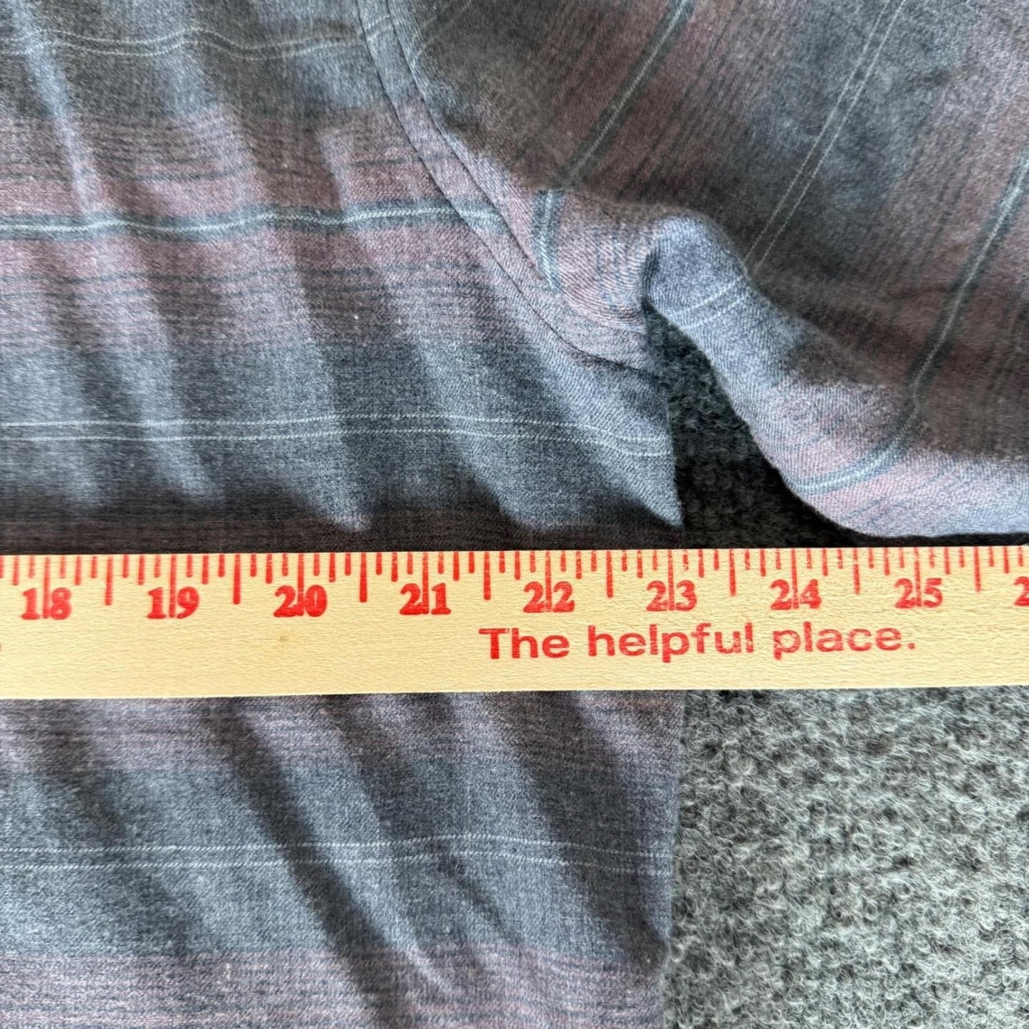 Travis Mathew Cloud Flannel Shirt Striped Button Up Long Sleeve Casual Men Large