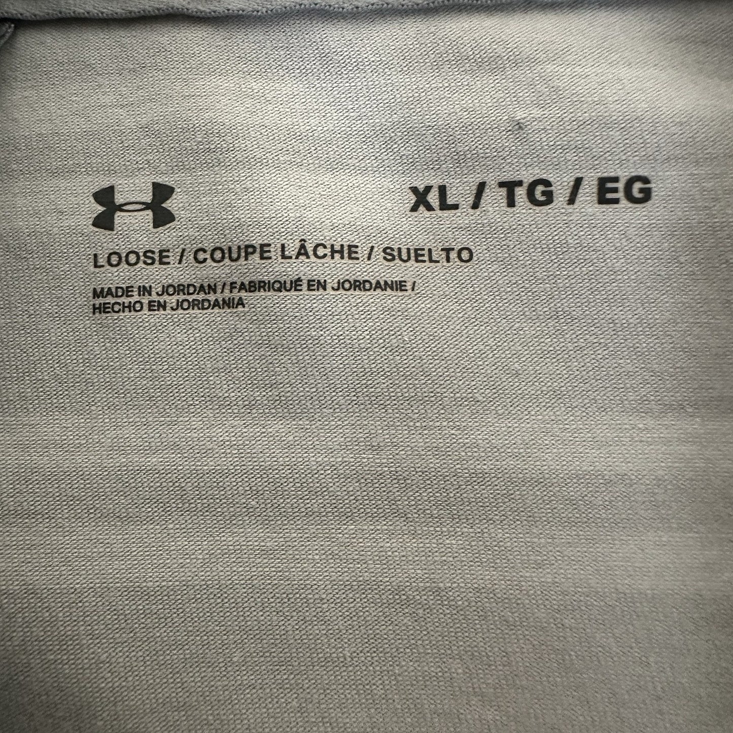 Under Armour Polo Shirt Mens XL Grey Striped Performance Golf Short Sleeve Adult